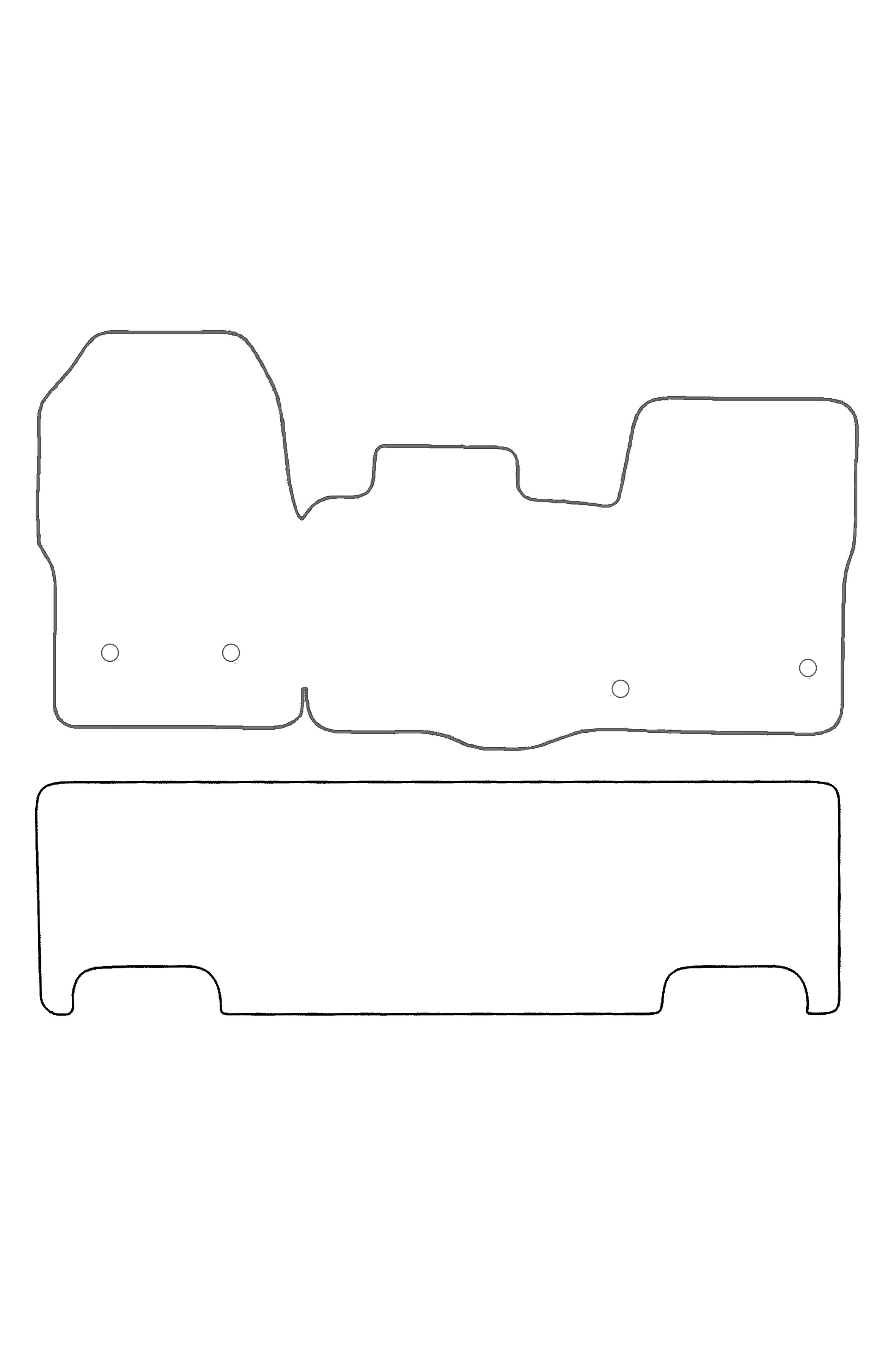 Fits Ford Custom 2013-2023 Crew Cab Rubber Mats