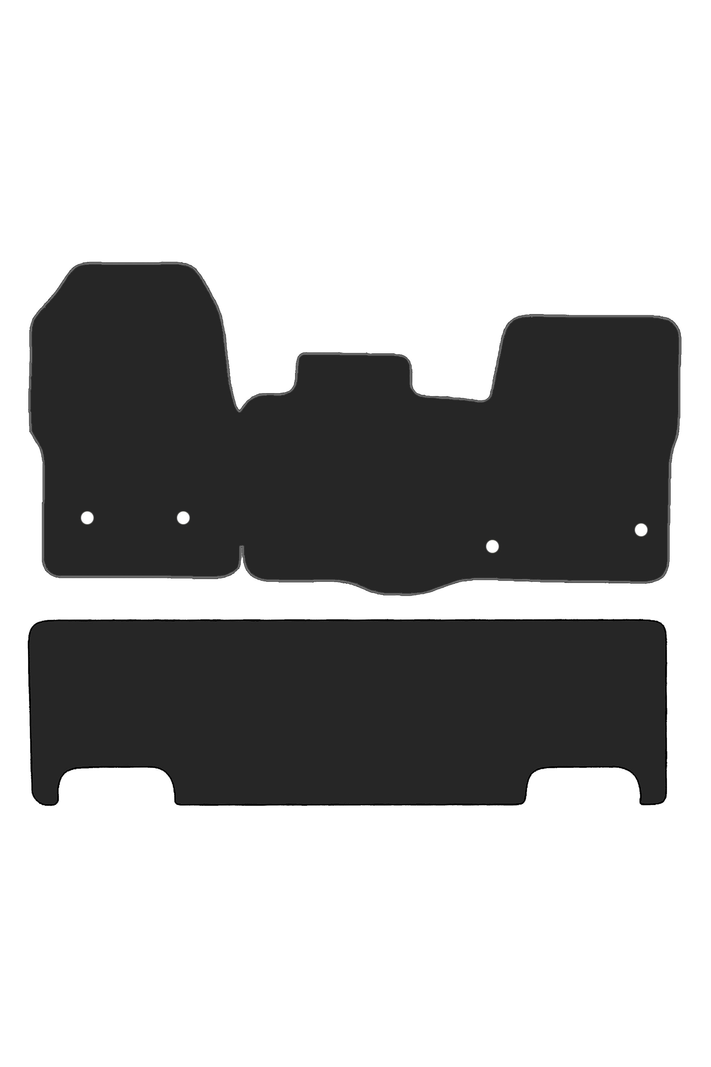 Fits Ford Custom 2013-2023 Crew Cab Rubber Mats