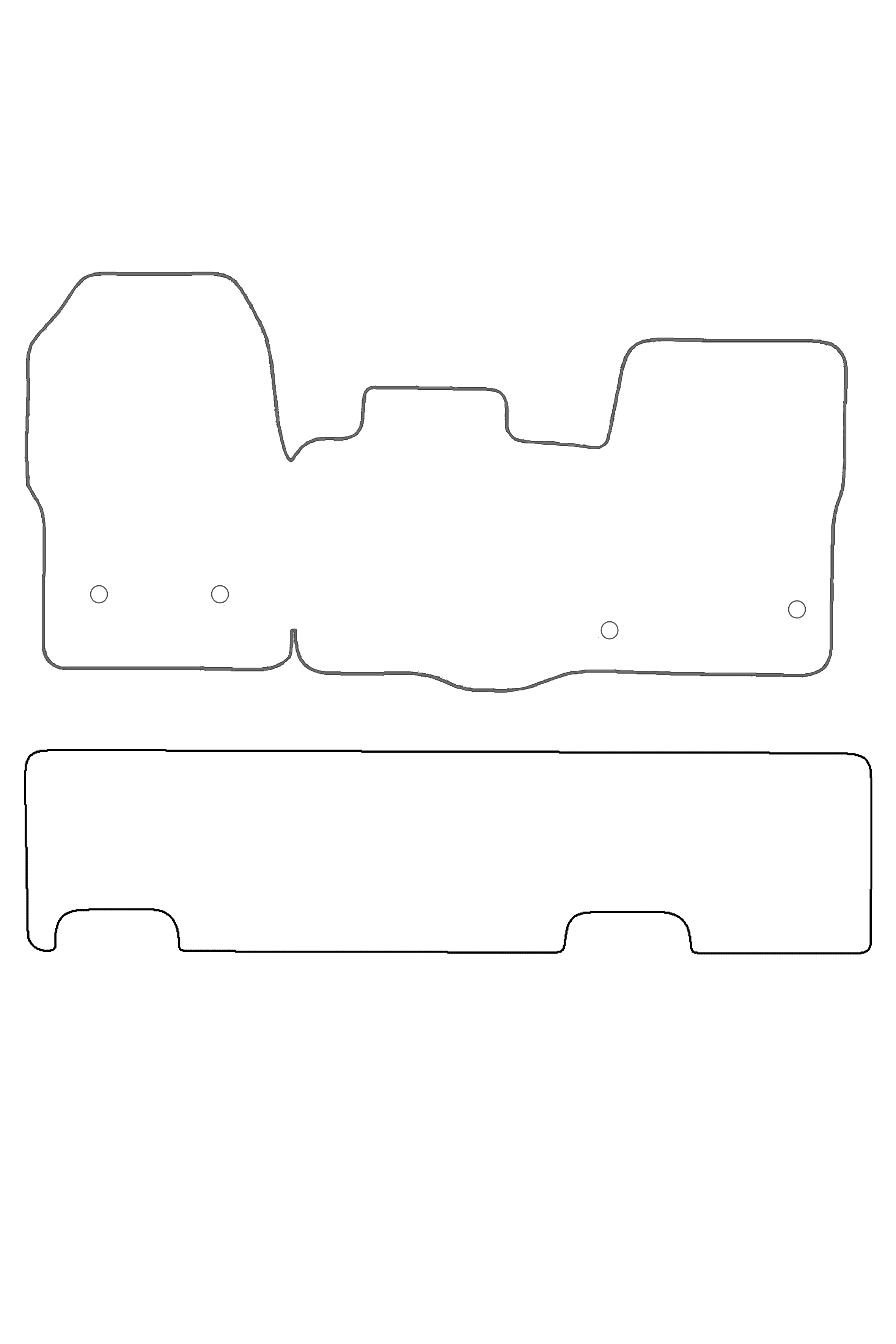 Fits Ford Custom 2013-2023 Crew Cab Rubber Mats