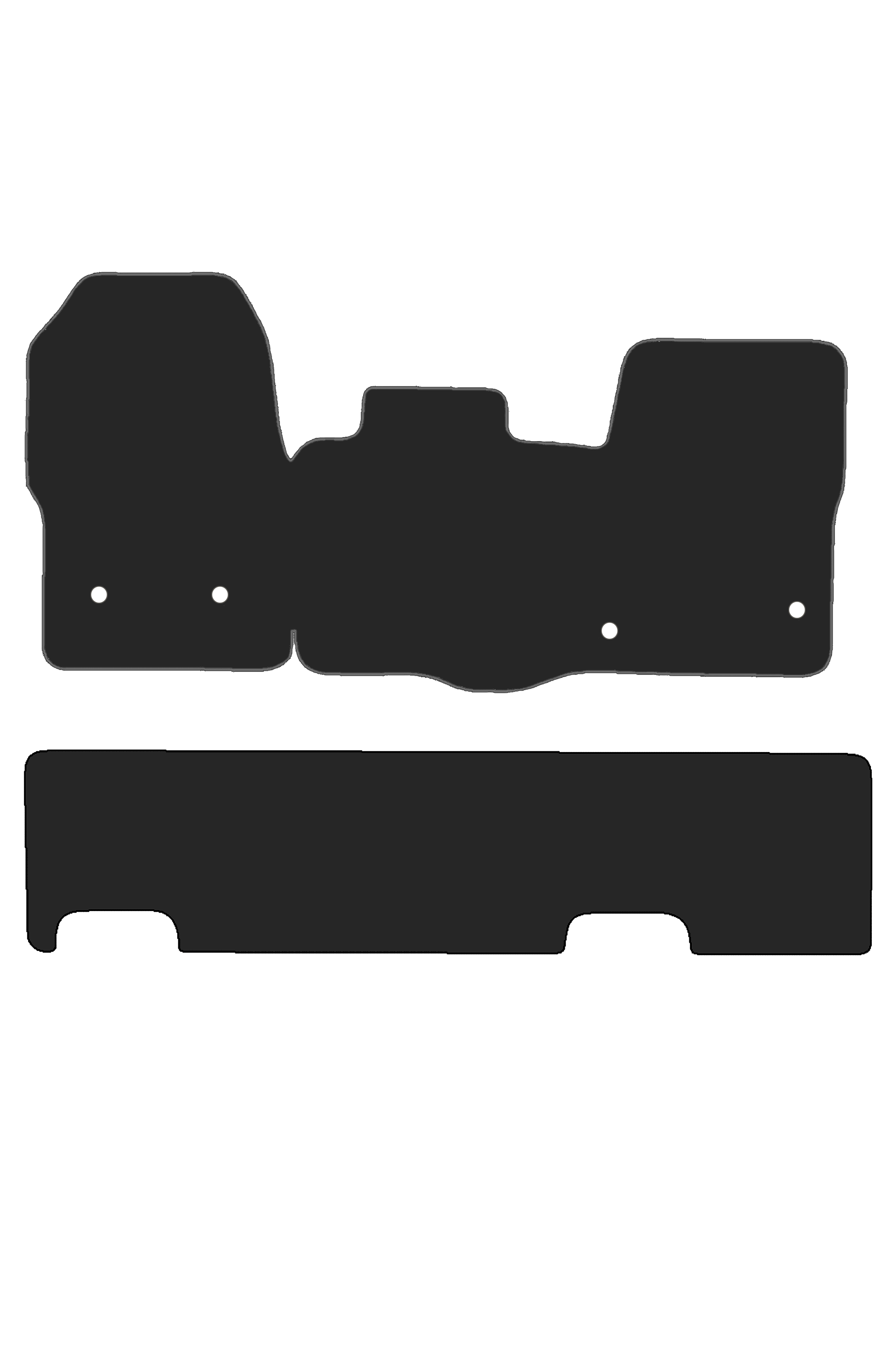 Fits Ford Custom 2013-2023 Crew Cab Rubber Mats