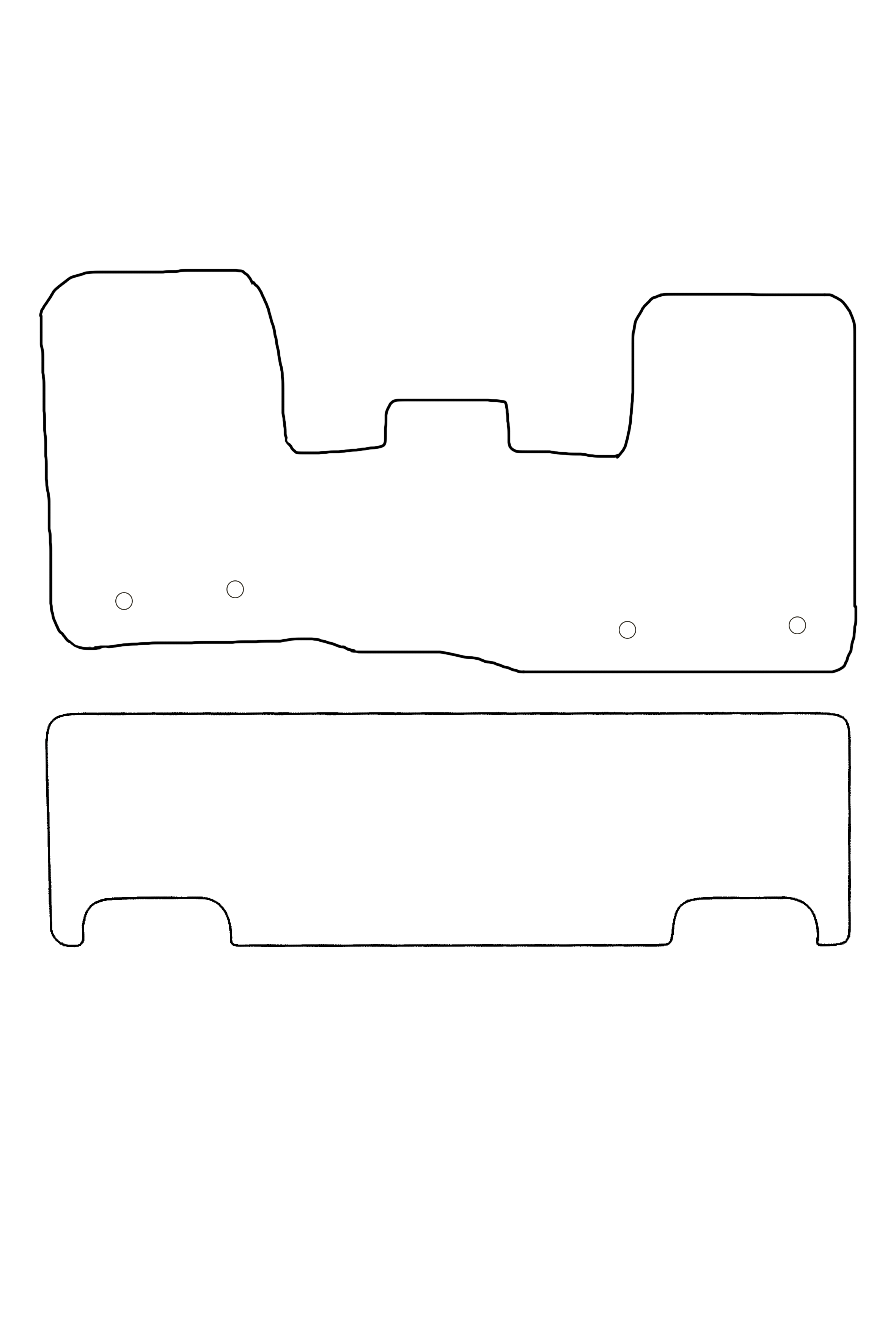 Fits Ford Custom 2013-2023 Crew Cab Rubber Mats