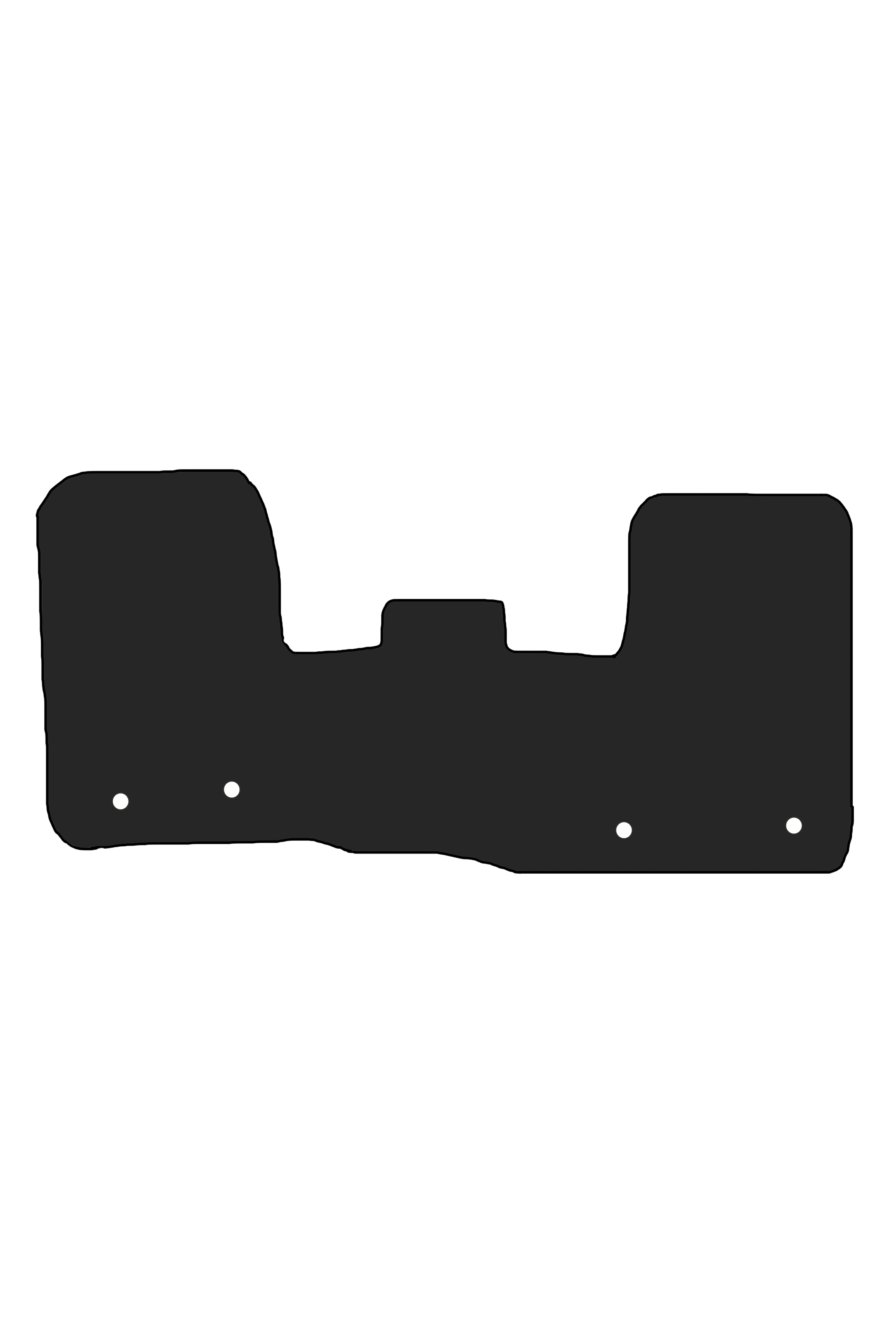 Fits Ford Custom 2013-2023 Front Rubber Mats