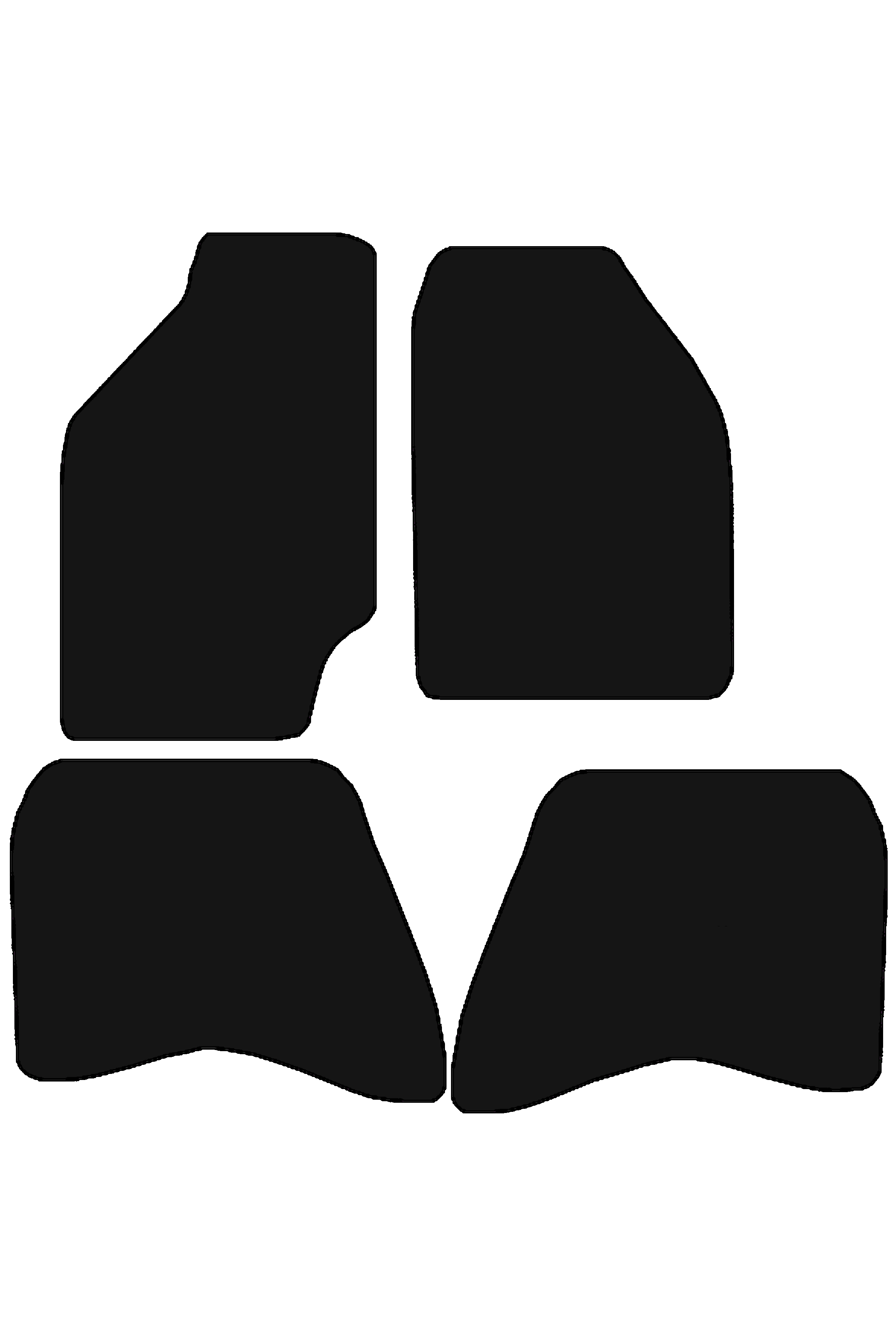 Fits Mitsubishi L200 1996-2006 Front & Rear Rubber Mats