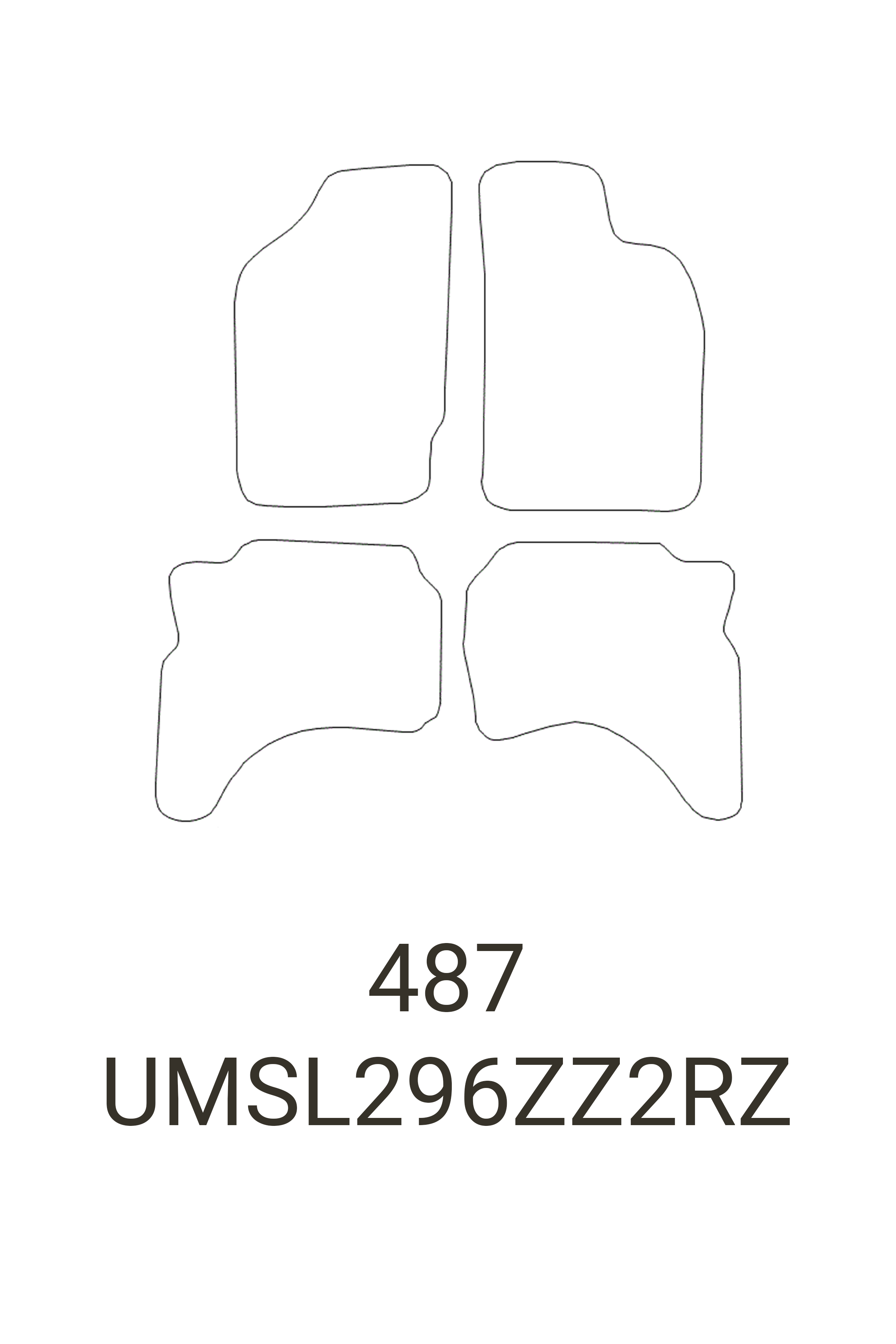 Fits Mitsubishi L200 1996-2006 Front & Rear Rubber Mats