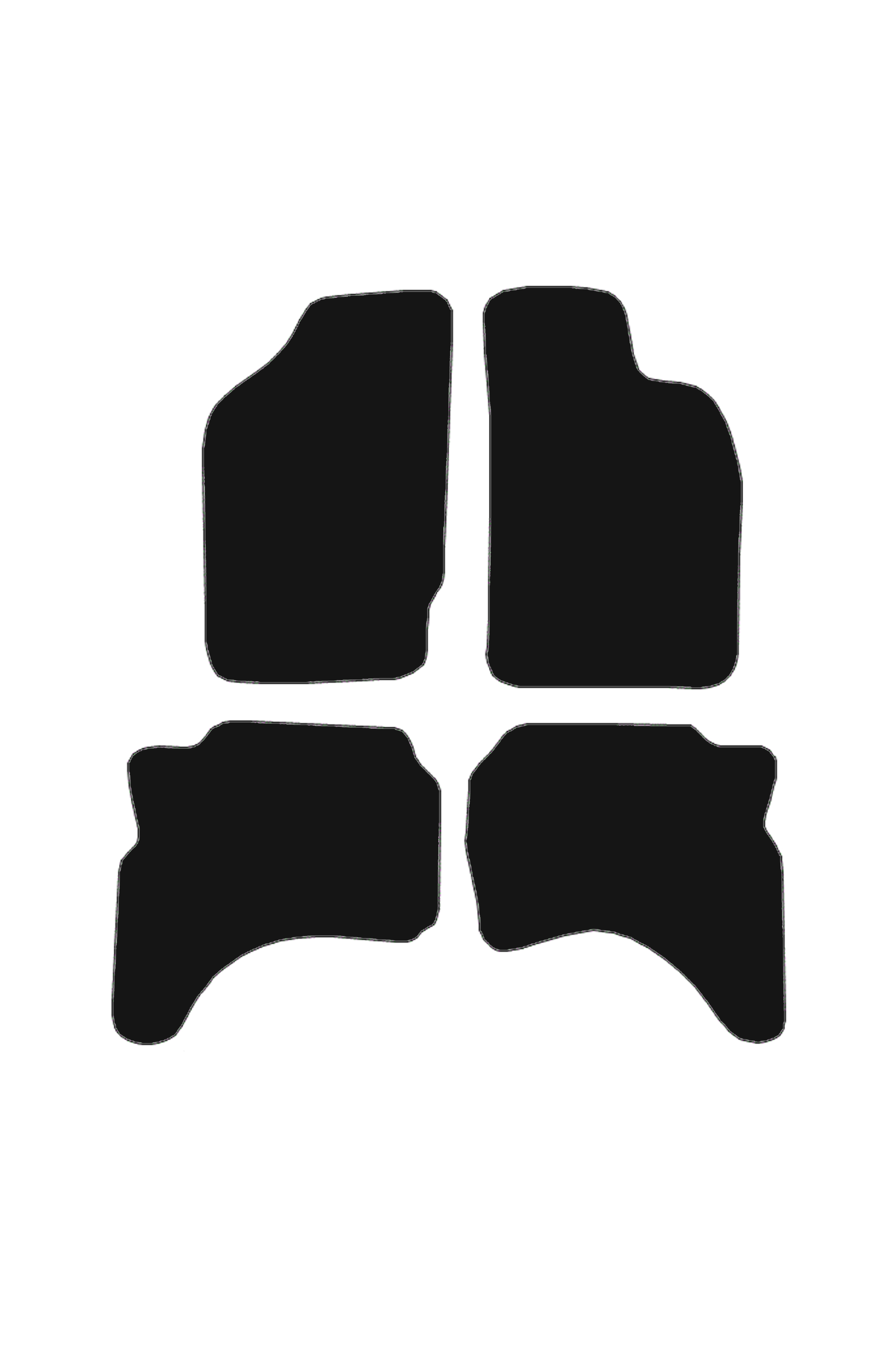 Fits Mitsubishi L200 1996-2006 Front & Rear Rubber Mats