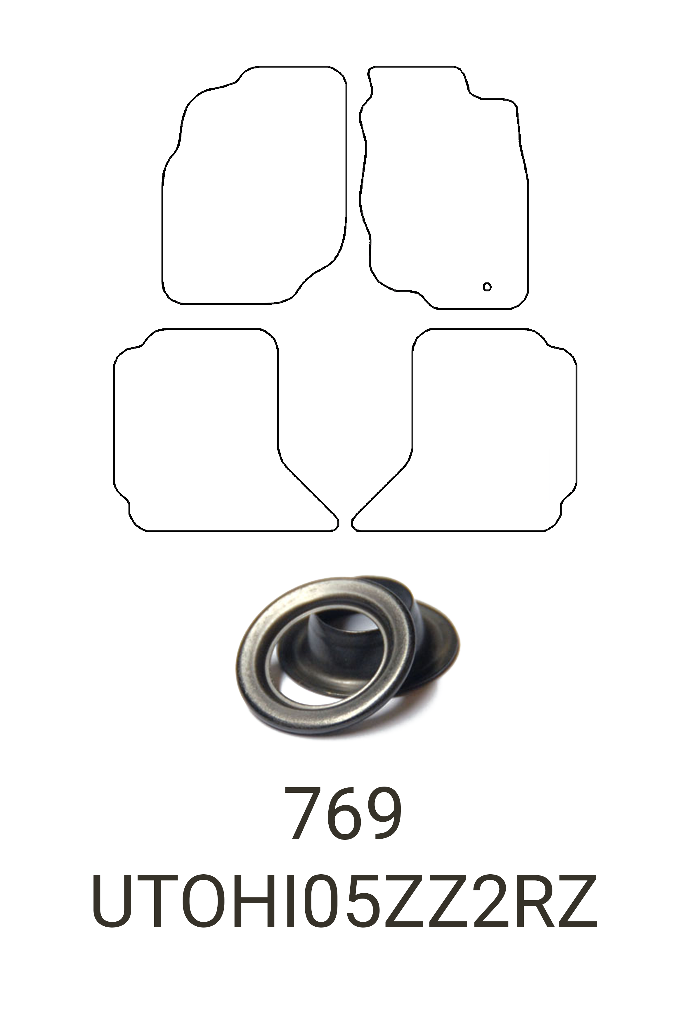 Fits Toyota Hilux 2005-2012 Front & Rear Rubber Mats