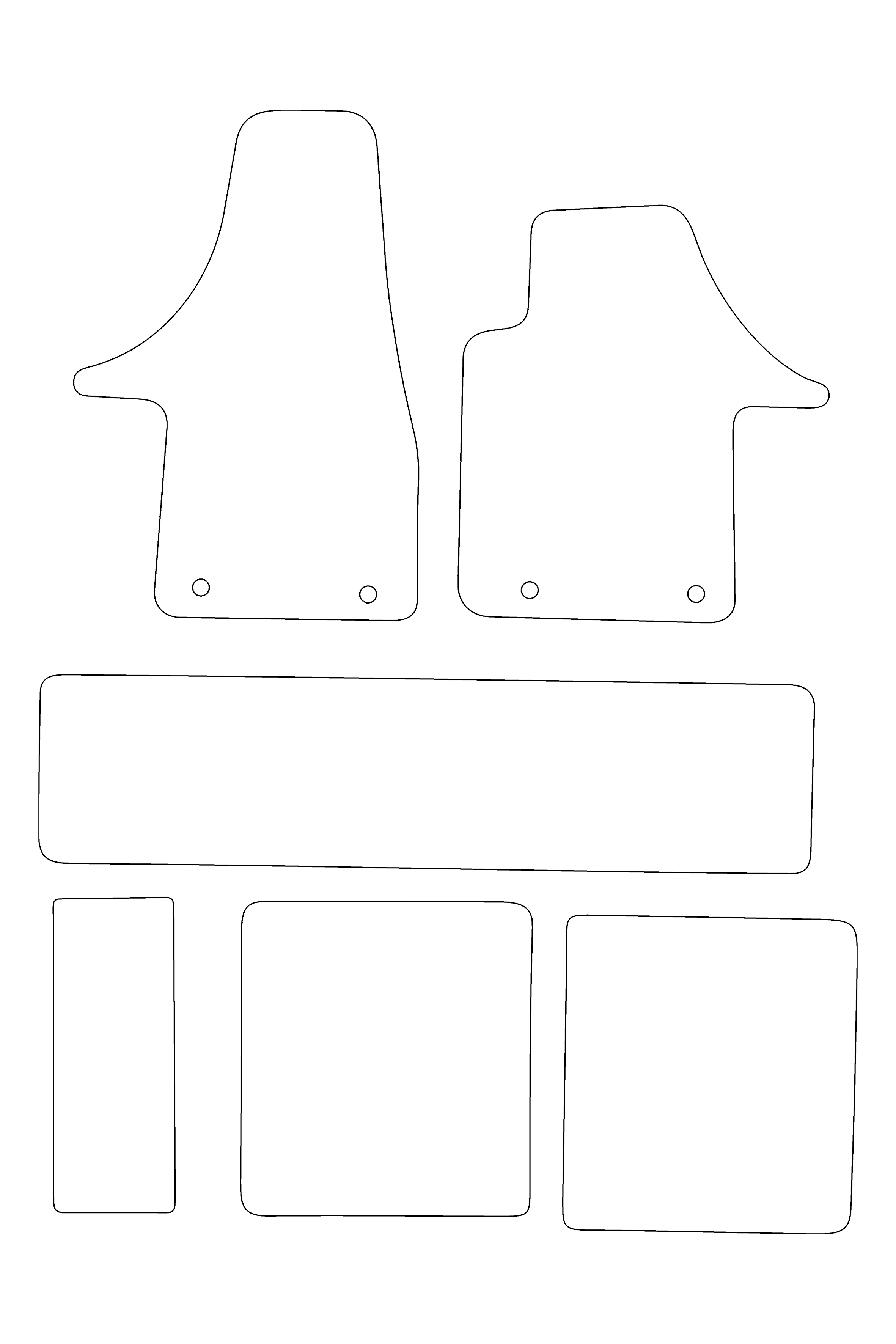 Fits VW Volkswagen Caravelle 2003+ Rubber Mats