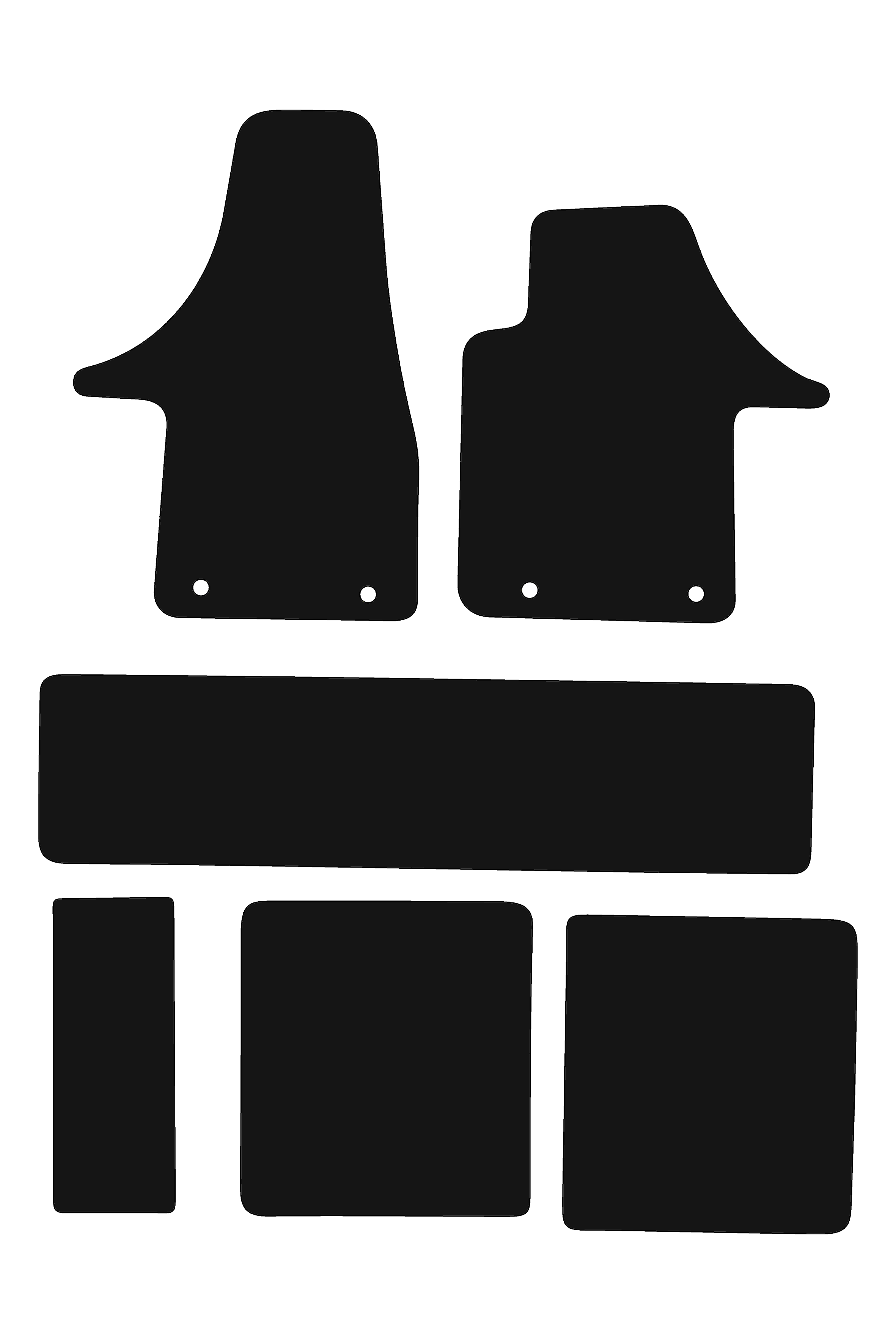 Fits VW Volkswagen Caravelle 2003+ Rubber Mats