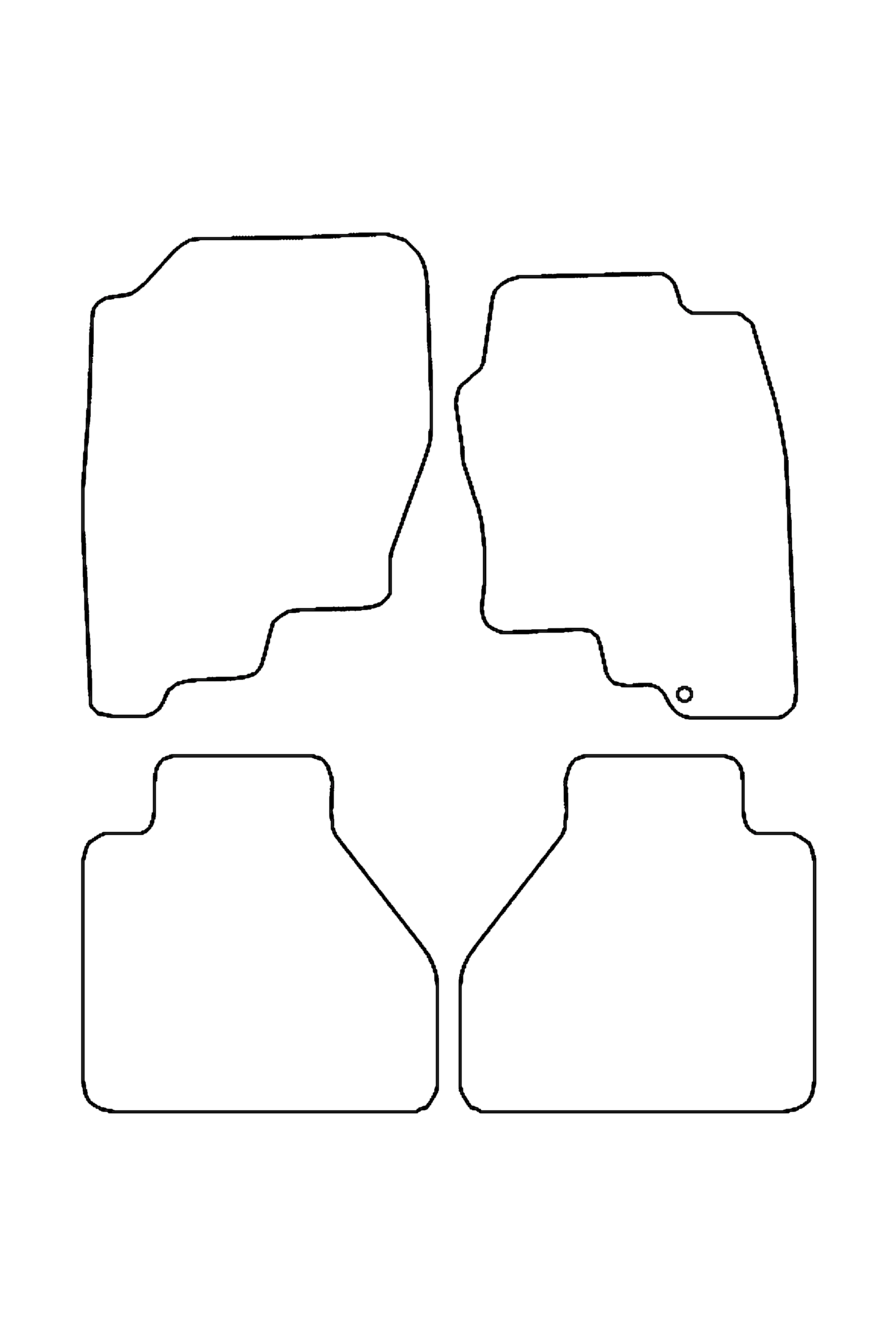 Fits Nissan Navara 2005-2010 Front & Rear Rubber Mats