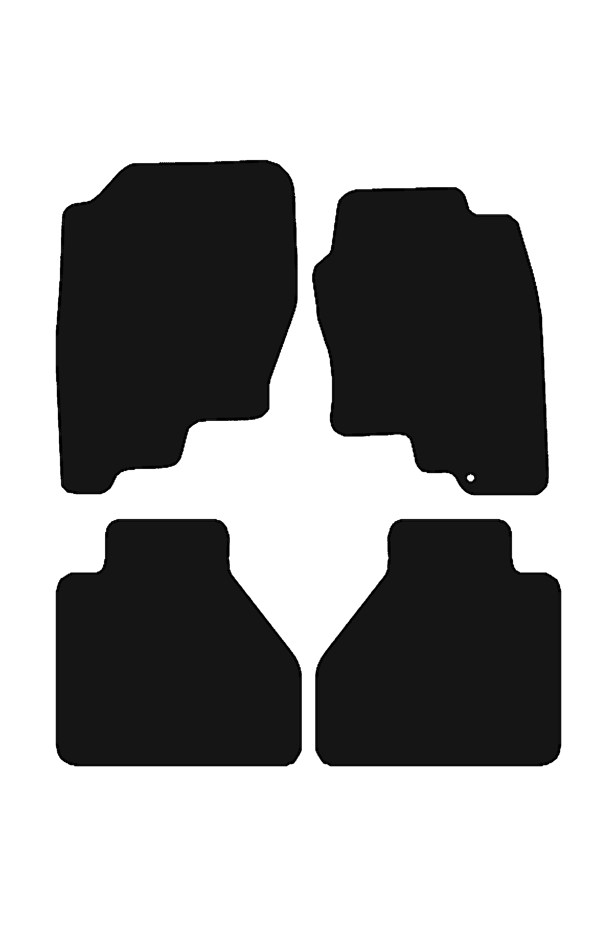 Fits Nissan Navara 2005-2010 Front & Rear Rubber Mats