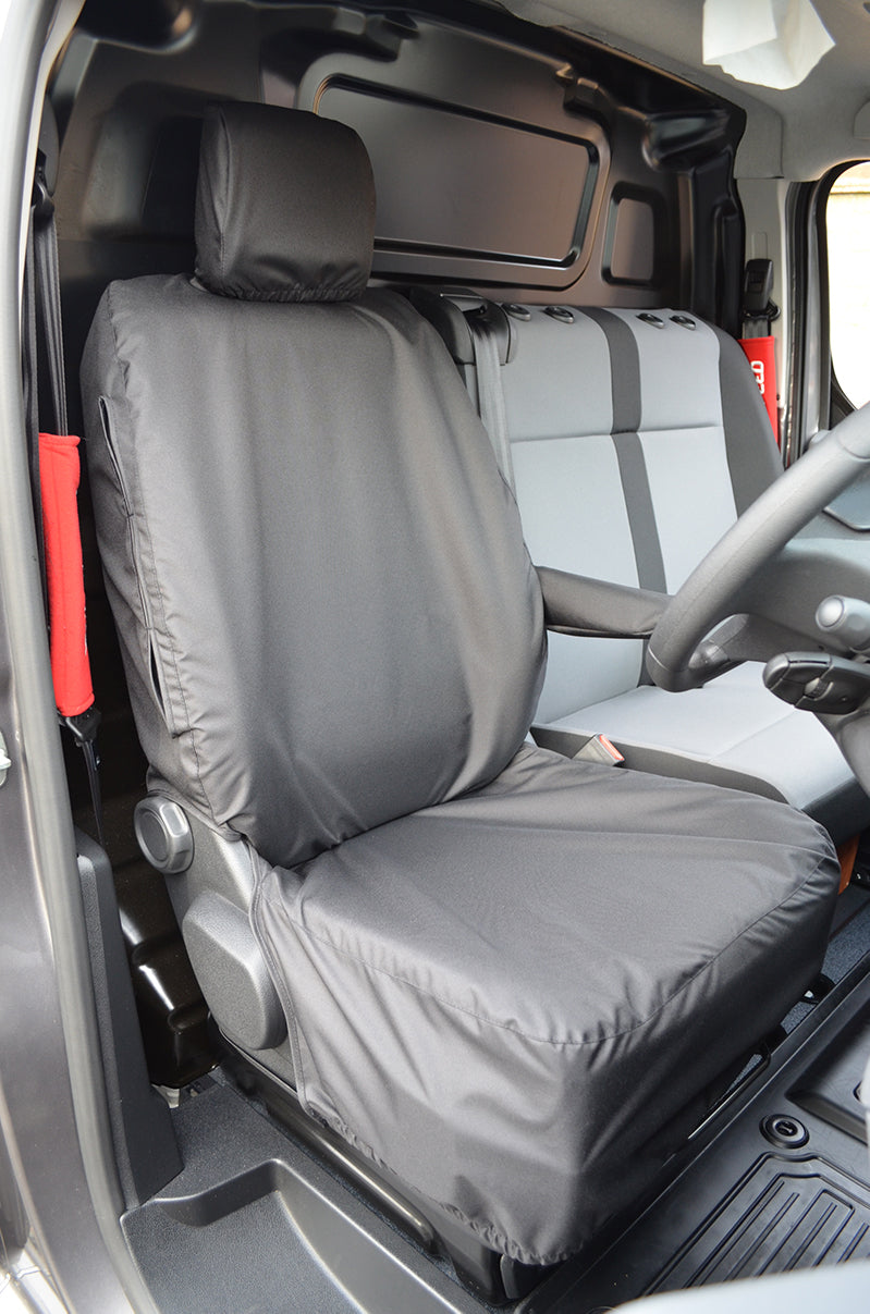 Toyota Proace 2016+ Tailored Waterproof Driver Seat Cover Black Turtle Covers Ltd
