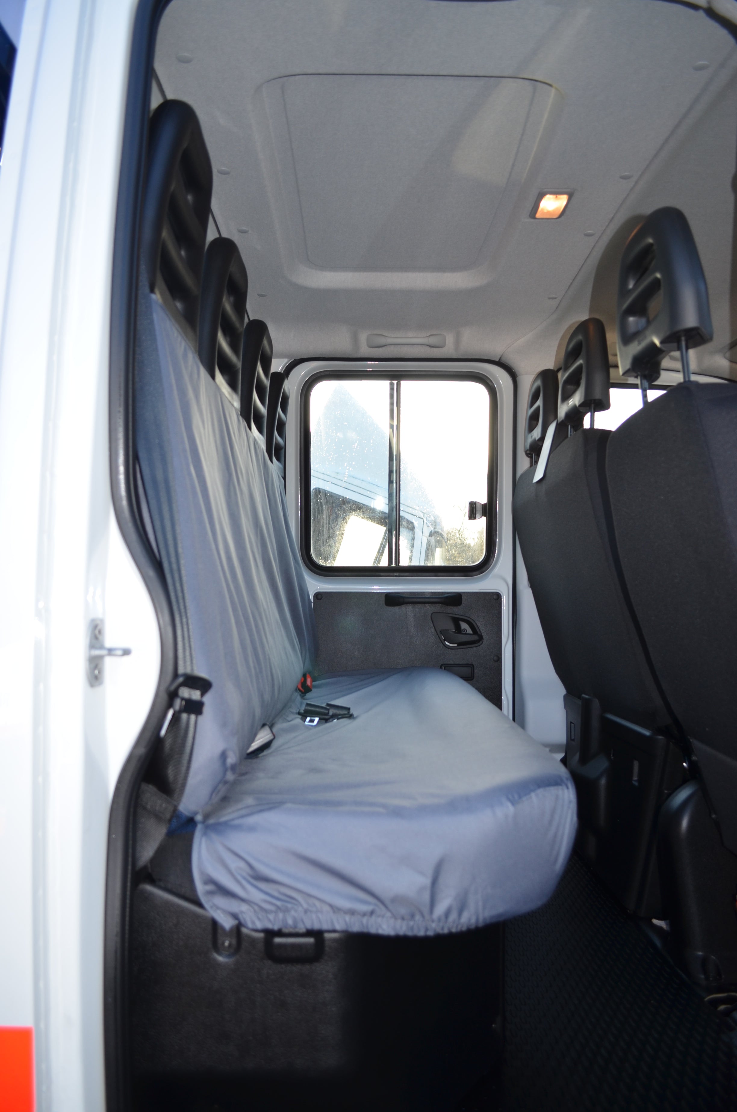 Iveco Daily Van 2014 Onwards Tailored Rear Seat Covers Grey Turtle Covers Ltd