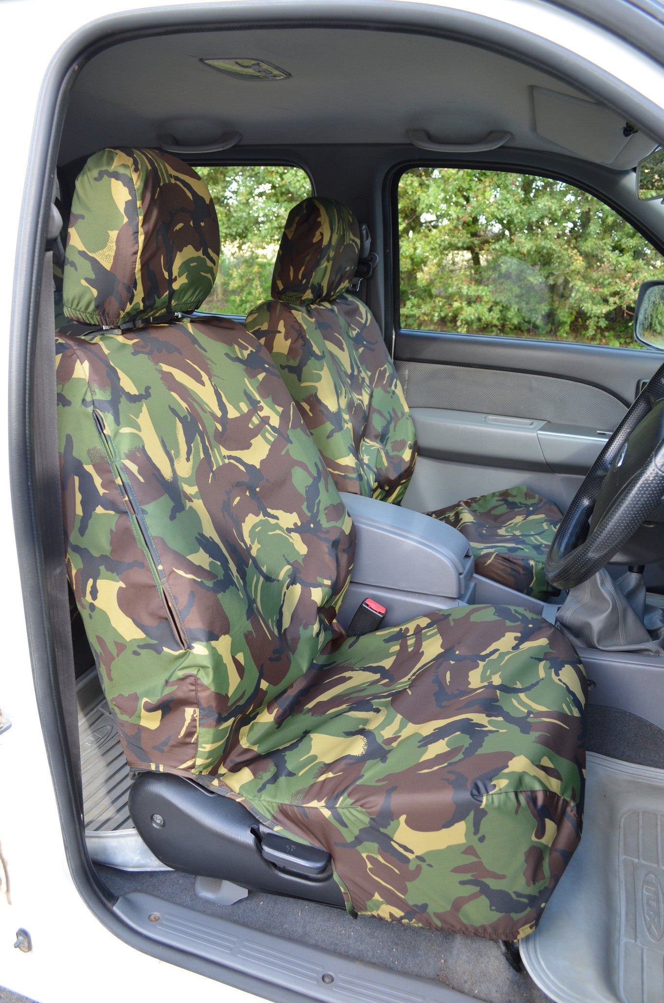 Ford Ranger 2006 to 2012 Seat Covers Front Pair Seat Covers / Green Camouflage Turtle Covers Ltd