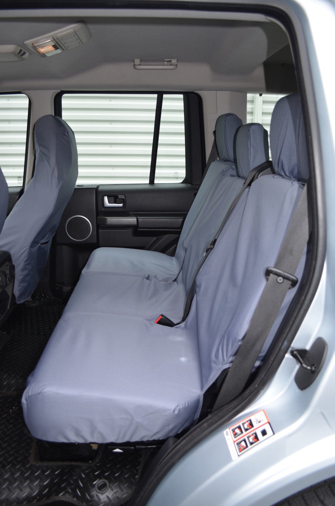Land Rover Discovery 3 &amp; 4 (2004-2017) Seat Covers Rear 2nd Row (3 Singles) / Grey Turtle Covers Ltd