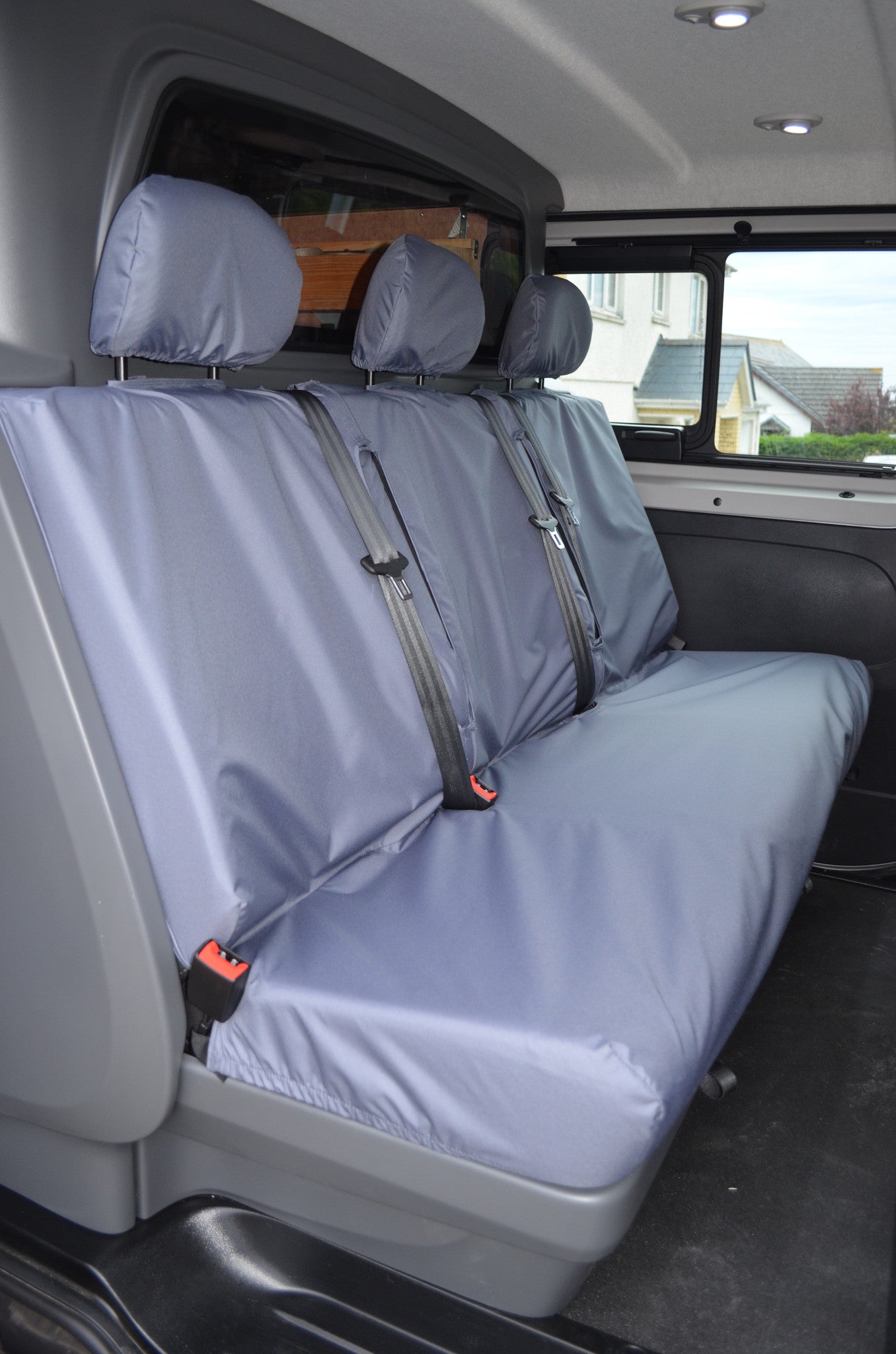 Vauxhall Vivaro Sportive Double Cab 2014-2019 Tailored Rear Seat Covers Rear Seats / Grey Turtle Covers Ltd
