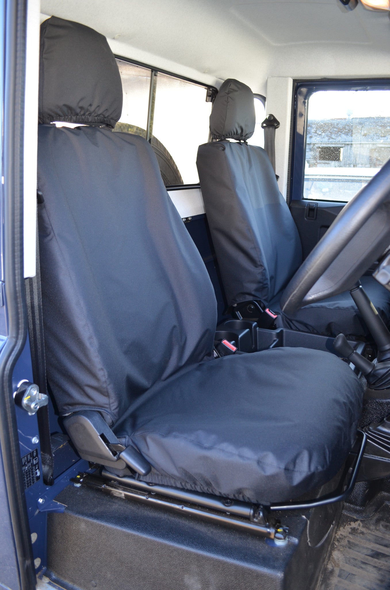 Land Rover Defender 2007 - 2015 Seat Covers Black Turtle Covers Ltd