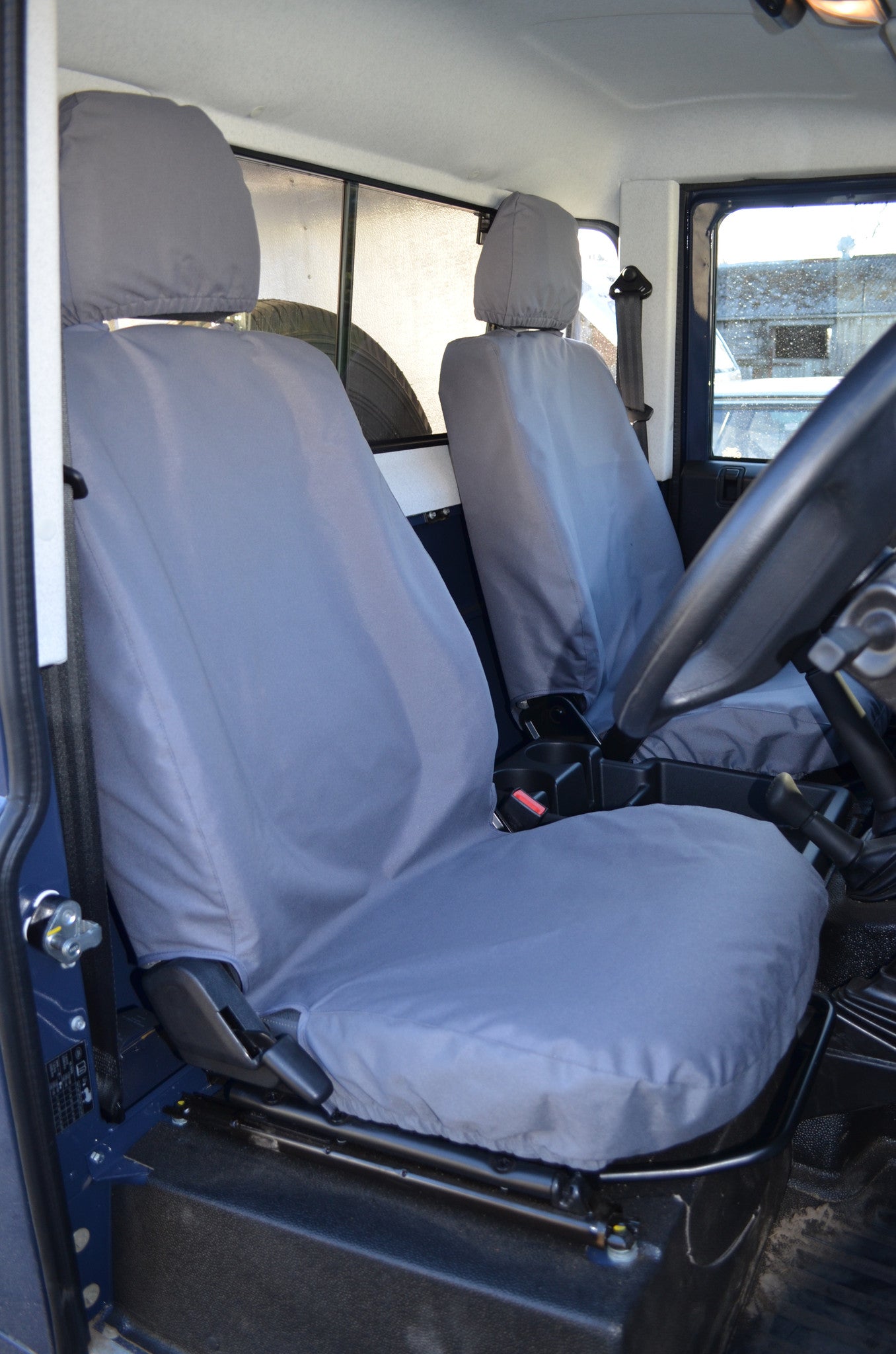 Land Rover Defender 2007 - 2015 Seat Covers Grey Turtle Covers Ltd
