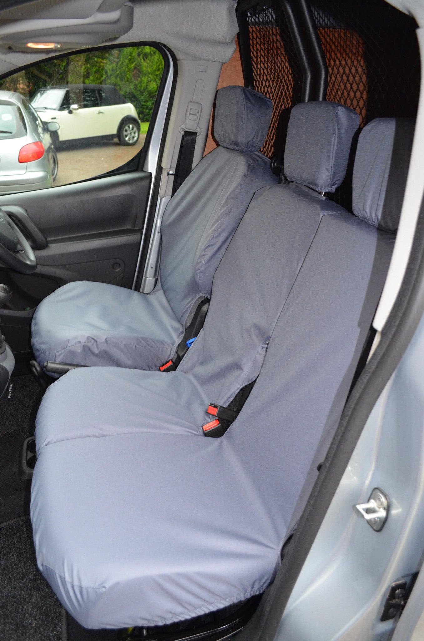 Vauxhall Combo Van 2018+ 3-Seater Front Seat Covers Grey Turtle Covers Ltd