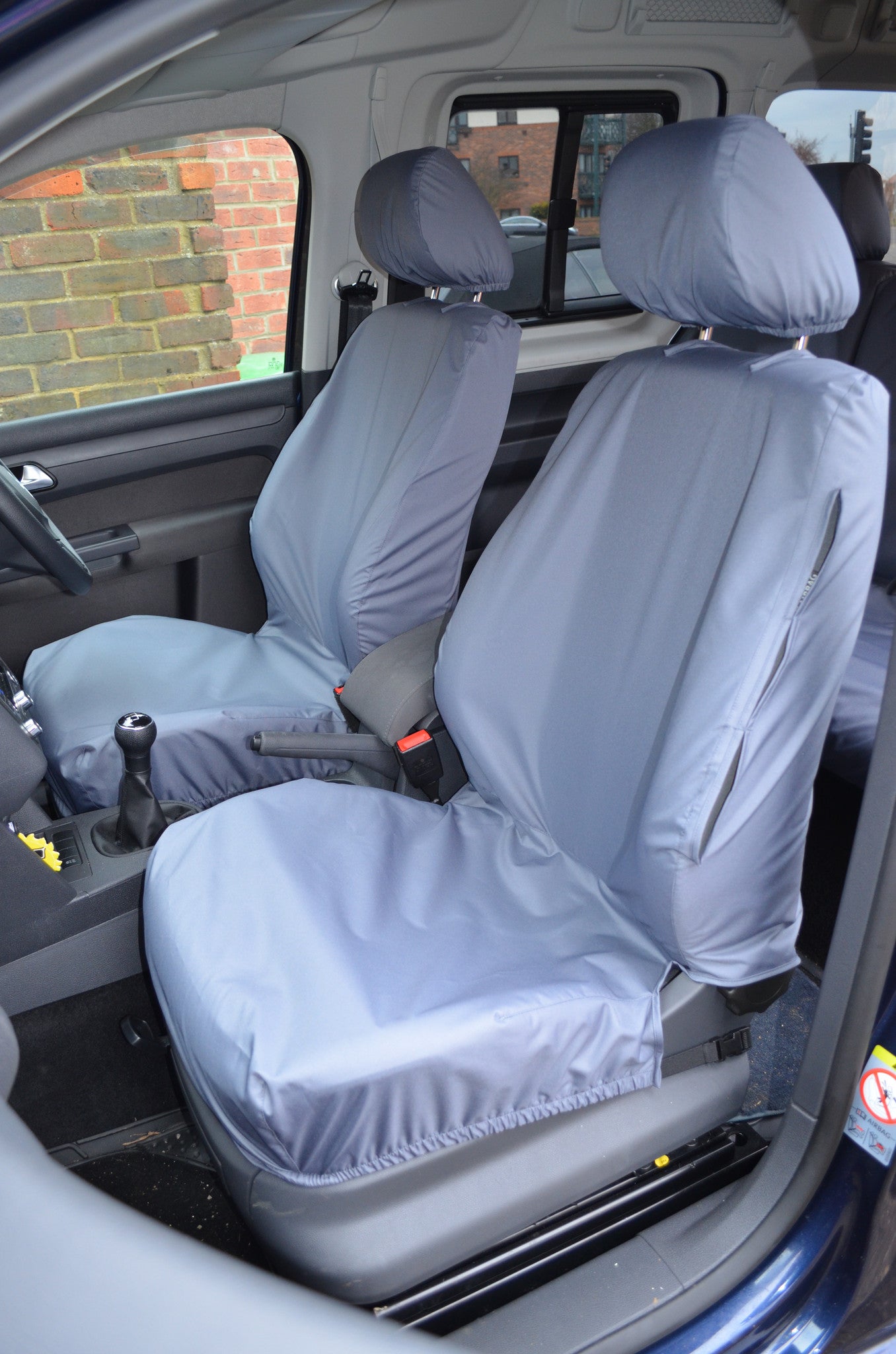 Volkswagen Caddy 2004 Onwards Seat Covers Front Pair / Grey Turtle Covers Ltd