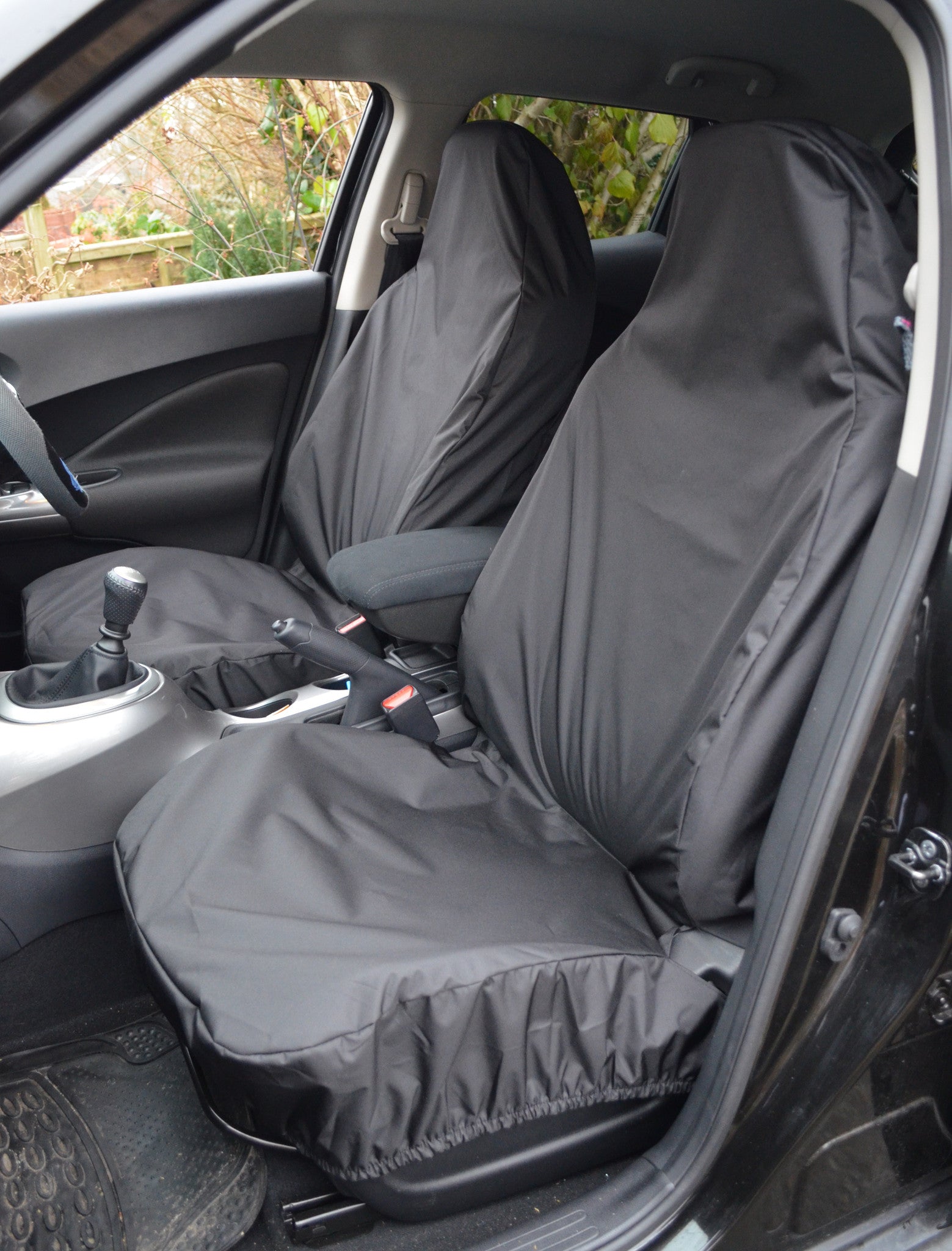 Front Pair of Airbag Compatible Car & Van Seat Covers Black Turtle Covers Ltd