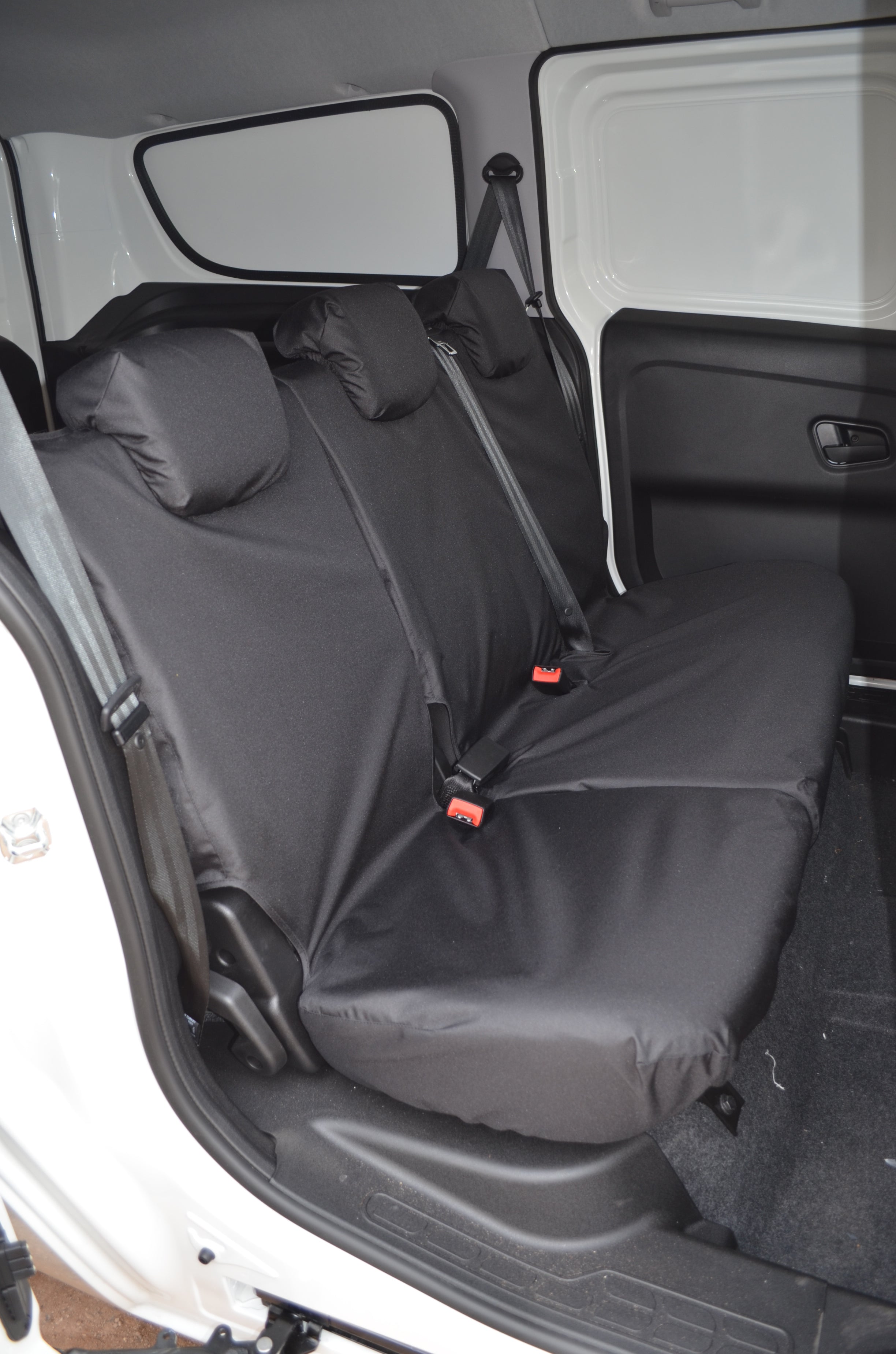 Fiat Doblo Van 2010+ Tailored Seat Covers Black / Rear Turtle Covers Ltd