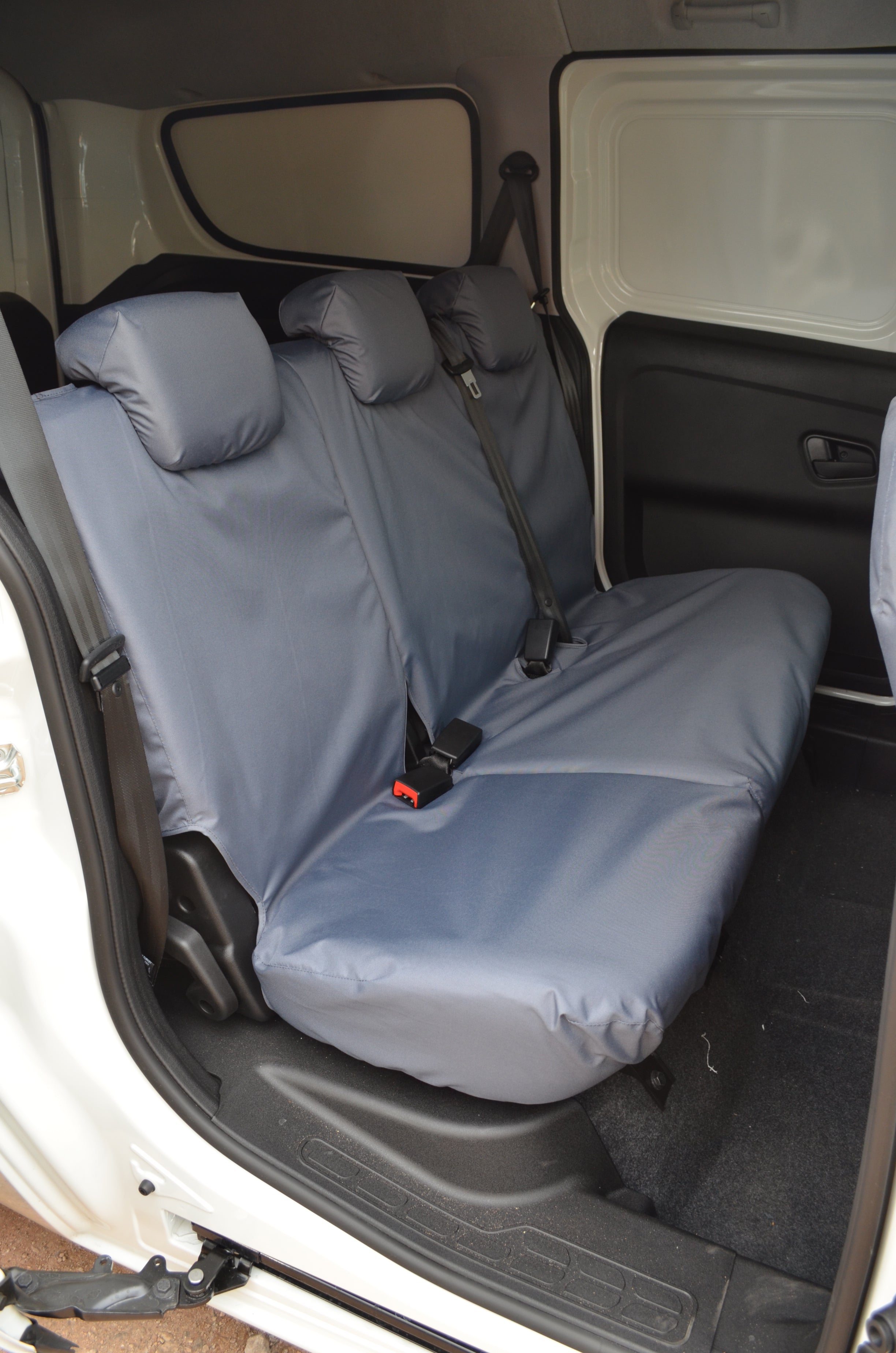 Fiat Doblo Van 2010+ Tailored Seat Covers Grey / Rear Turtle Covers Ltd