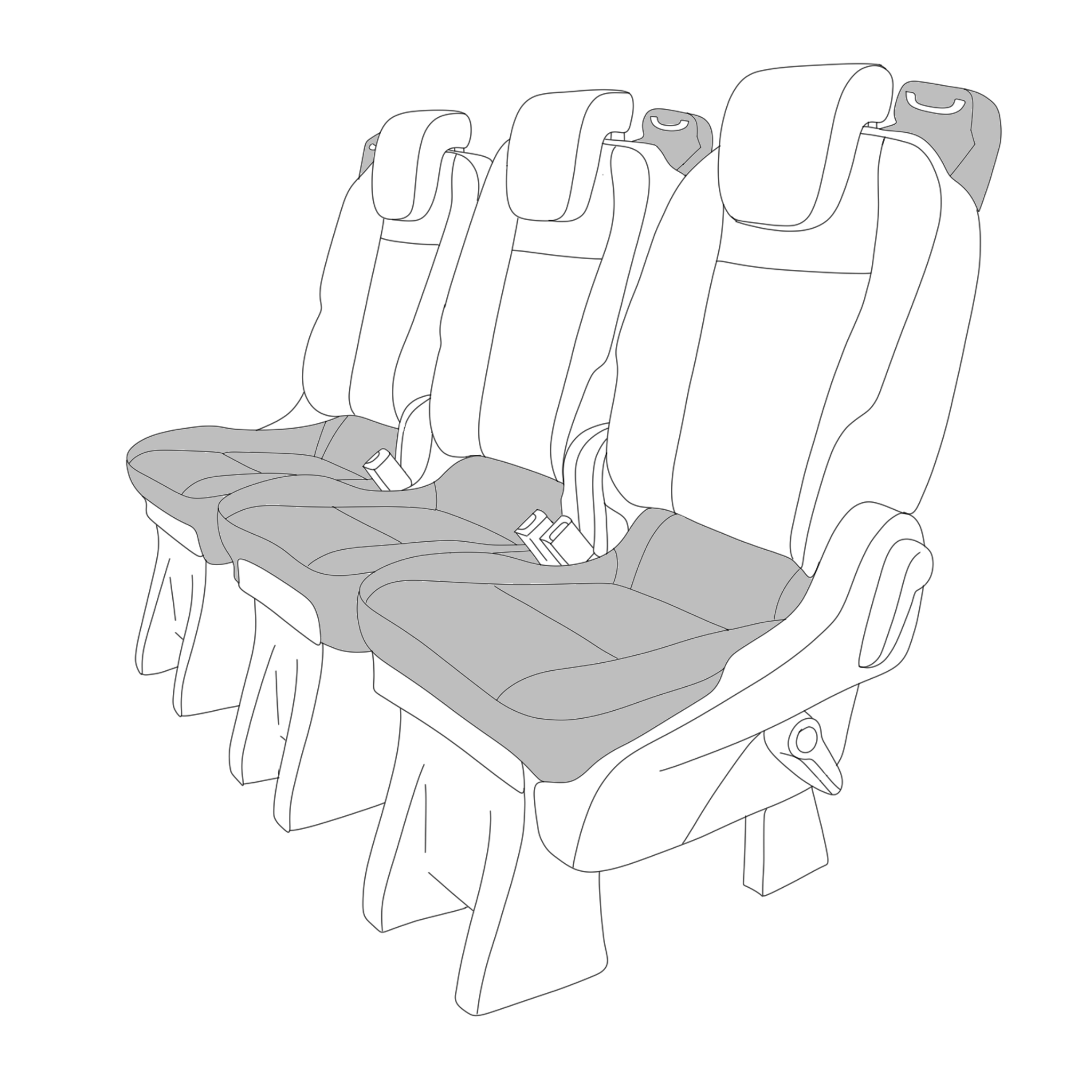 Fits Ford Custom Kombi 2018-2023 Seat Covers