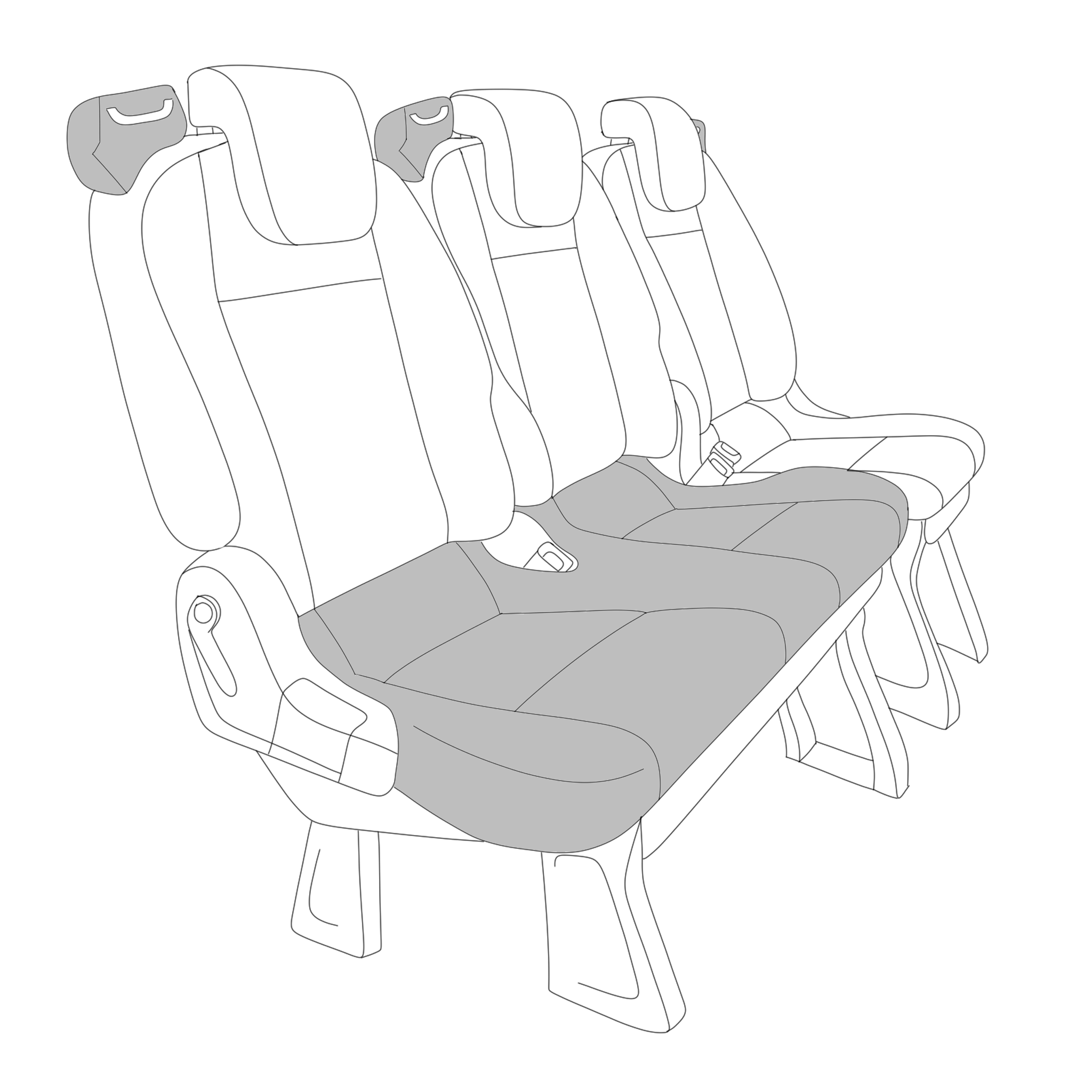 Fits Ford Custom Kombi 2018-2023 Seat Covers