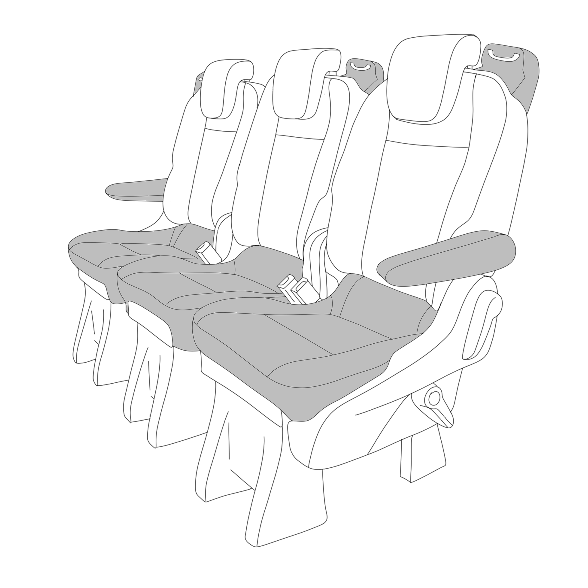 Fits Ford Custom Tourneo 2018-2023 Seat Covers