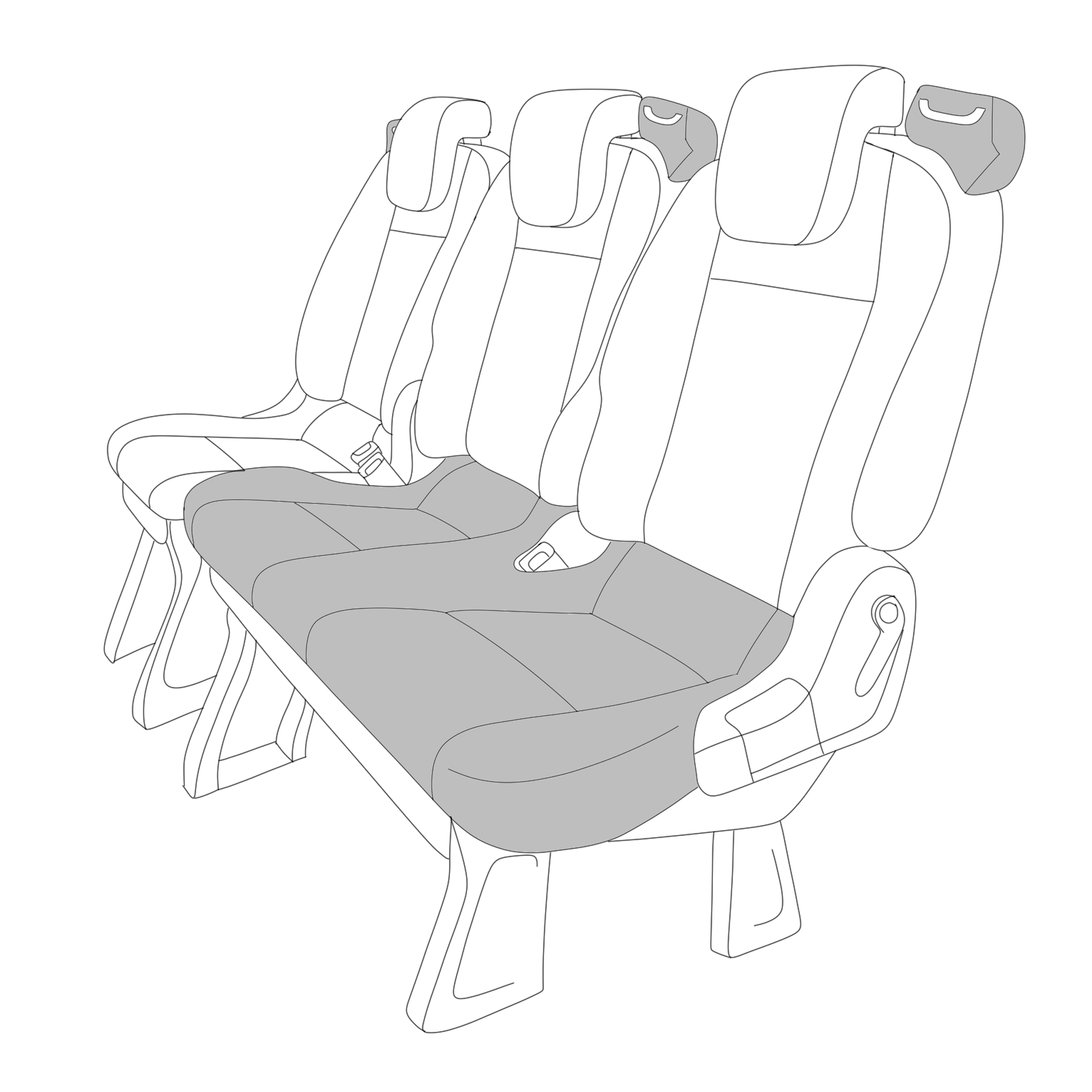 Fits Ford Custom Kombi 2018-2023 Seat Covers