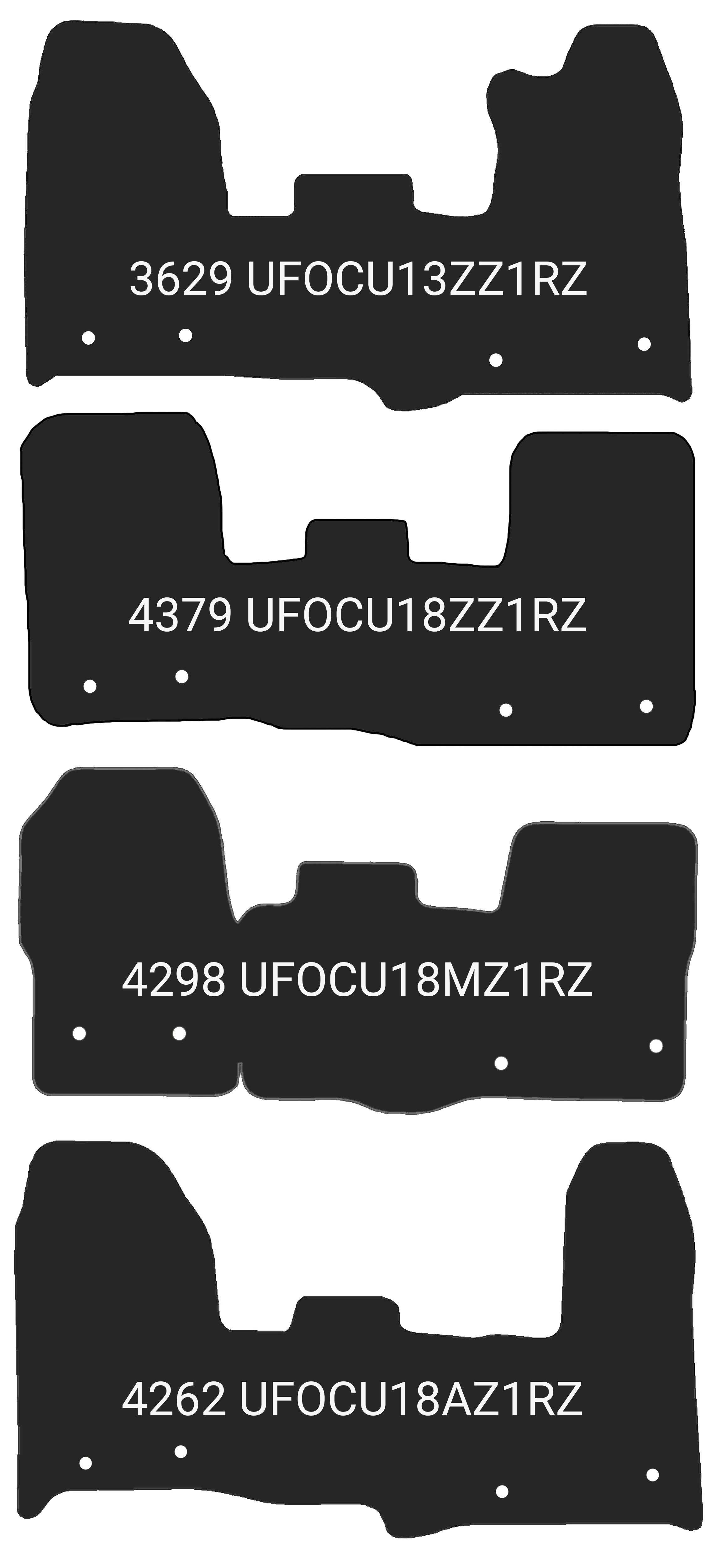 Fits Ford Custom 2013-2023 Crew Cab Rubber Mats