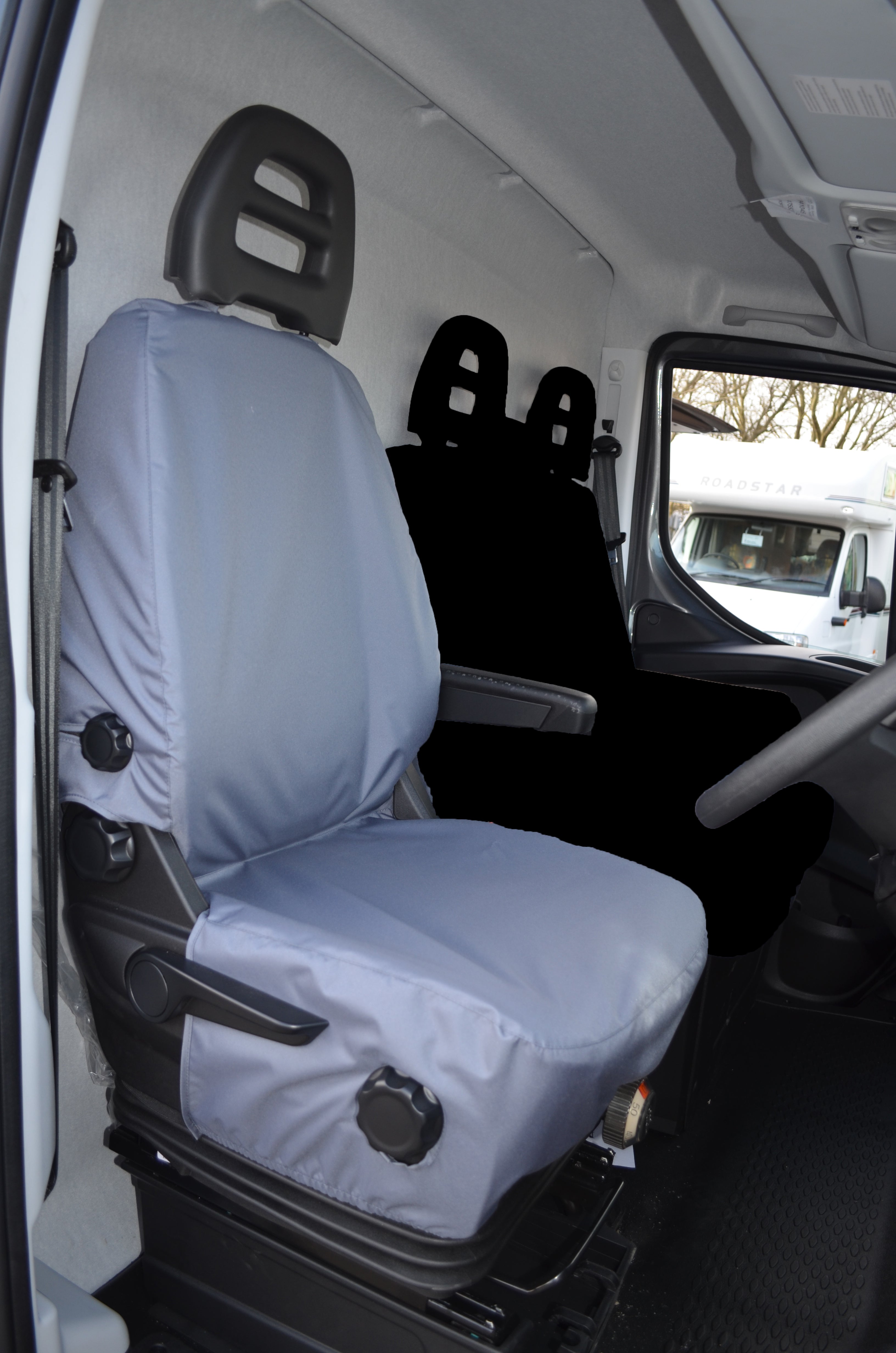 Iveco Daily Van 2014+ Tailored Driver Seat Cover Grey Turtle Covers Ltd