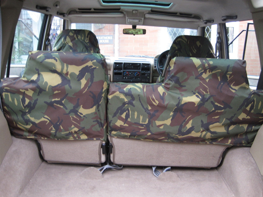 Land Rover Discovery 1989 - 1998 Series 1 Seat Covers Green Camouflage / Rear Turtle Covers Ltd