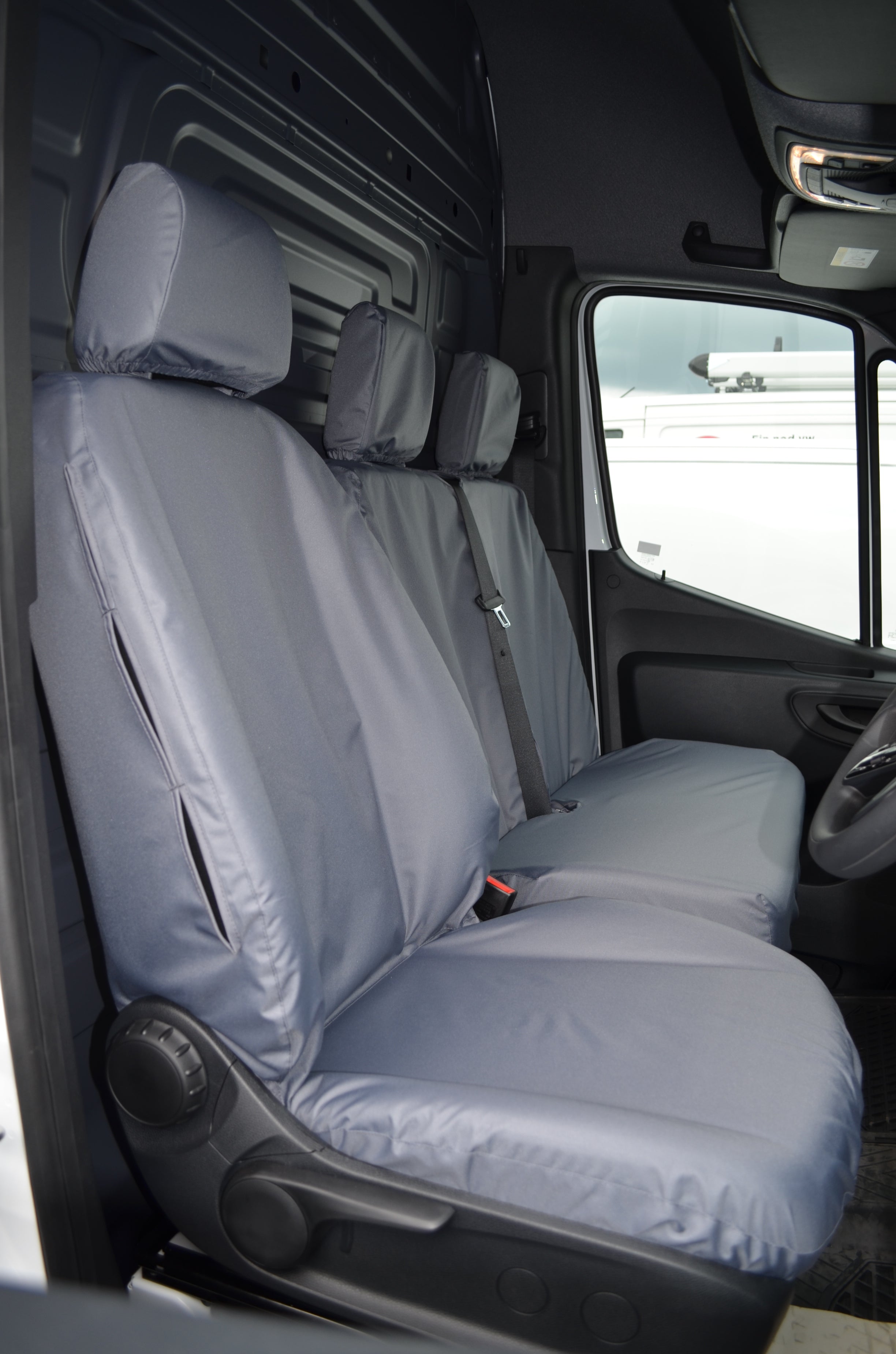 Mercedes Sprinter 2018+ Van Tailored & Waterproof Seat Covers Grey / Front Turtle Covers Ltd
