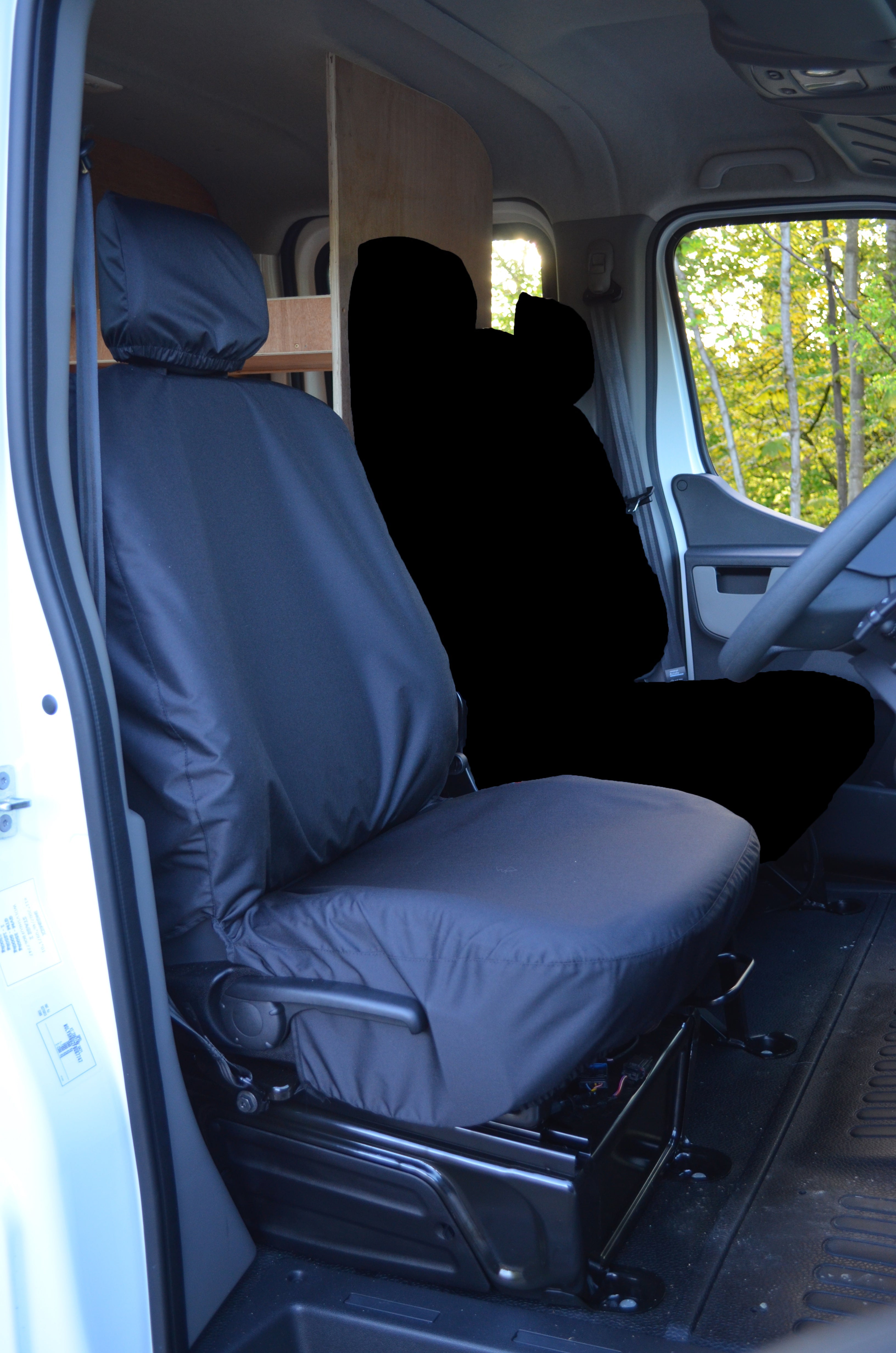 Nissan NV400 Van 2011+ Tailored Waterproof Driver Seat Cover Black Turtle Covers Ltd