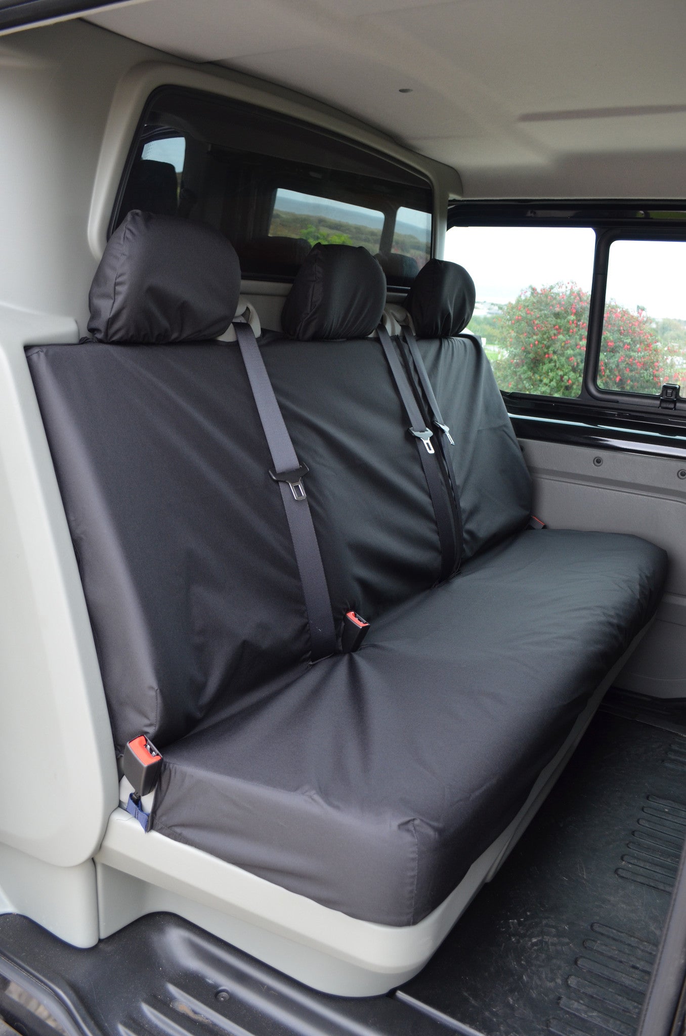 Renault Trafic Crew Cab 2006 - 2014 Rear Seat Covers Black Turtle Covers Ltd