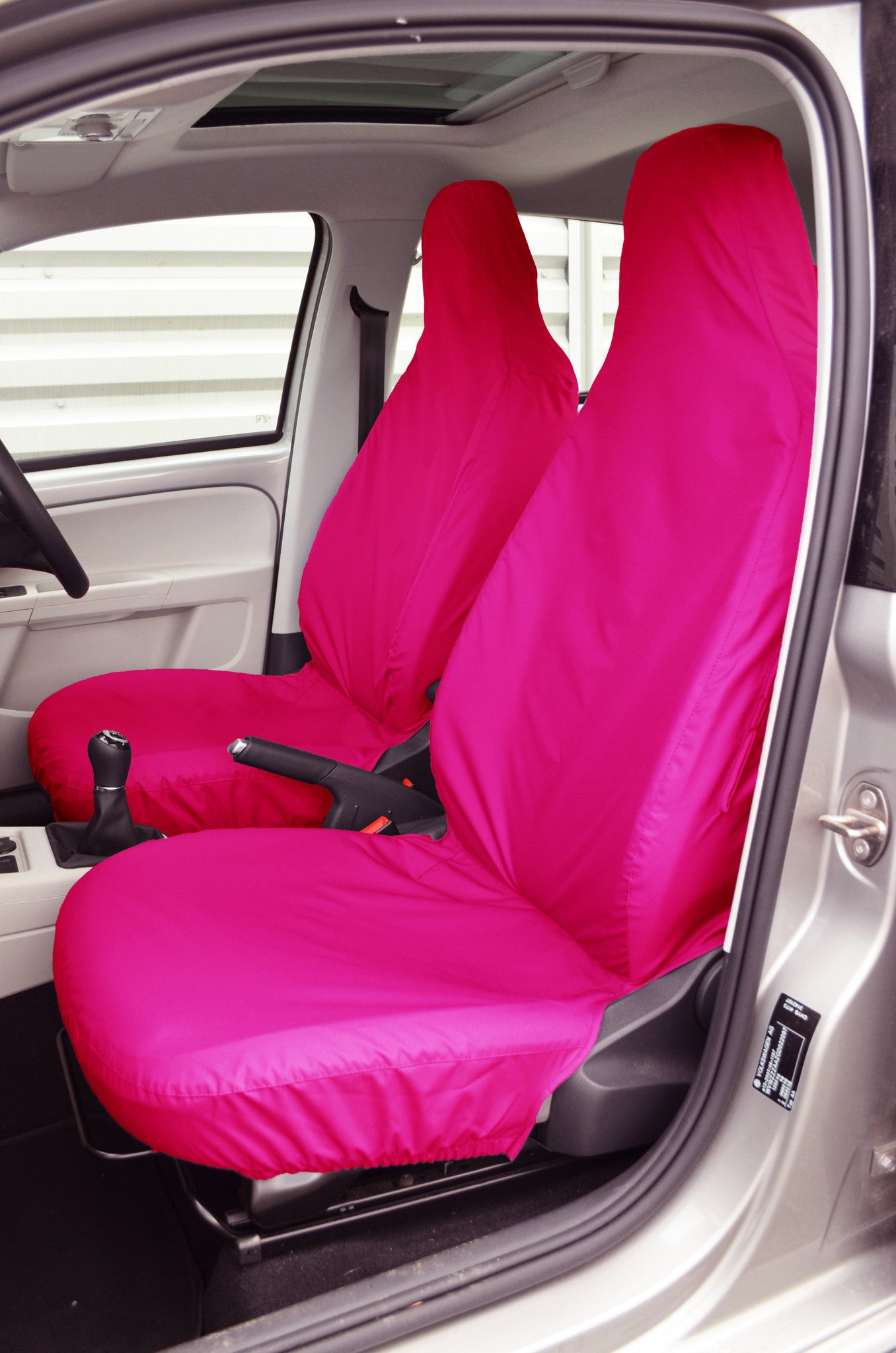 VW UP! 2012 Onwards Tailored Front Seat Covers Pink Turtle Covers Ltd