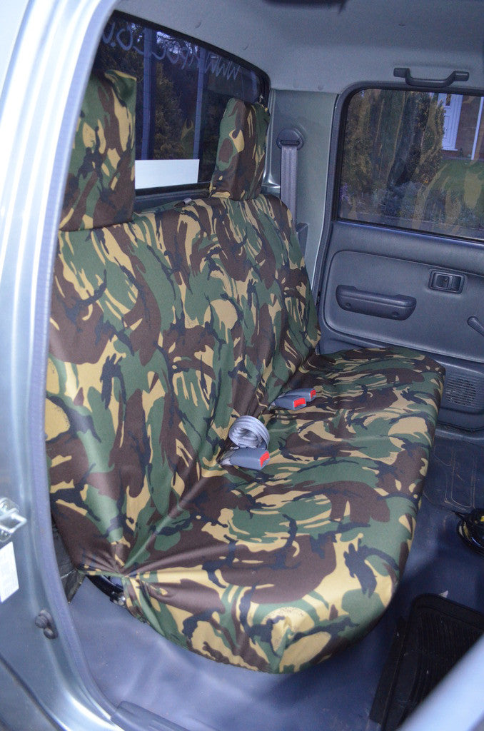 Toyota Hilux 2002 - 2005 Seat Covers Rear Seat Covers / Green Camouflage Turtle Covers Ltd