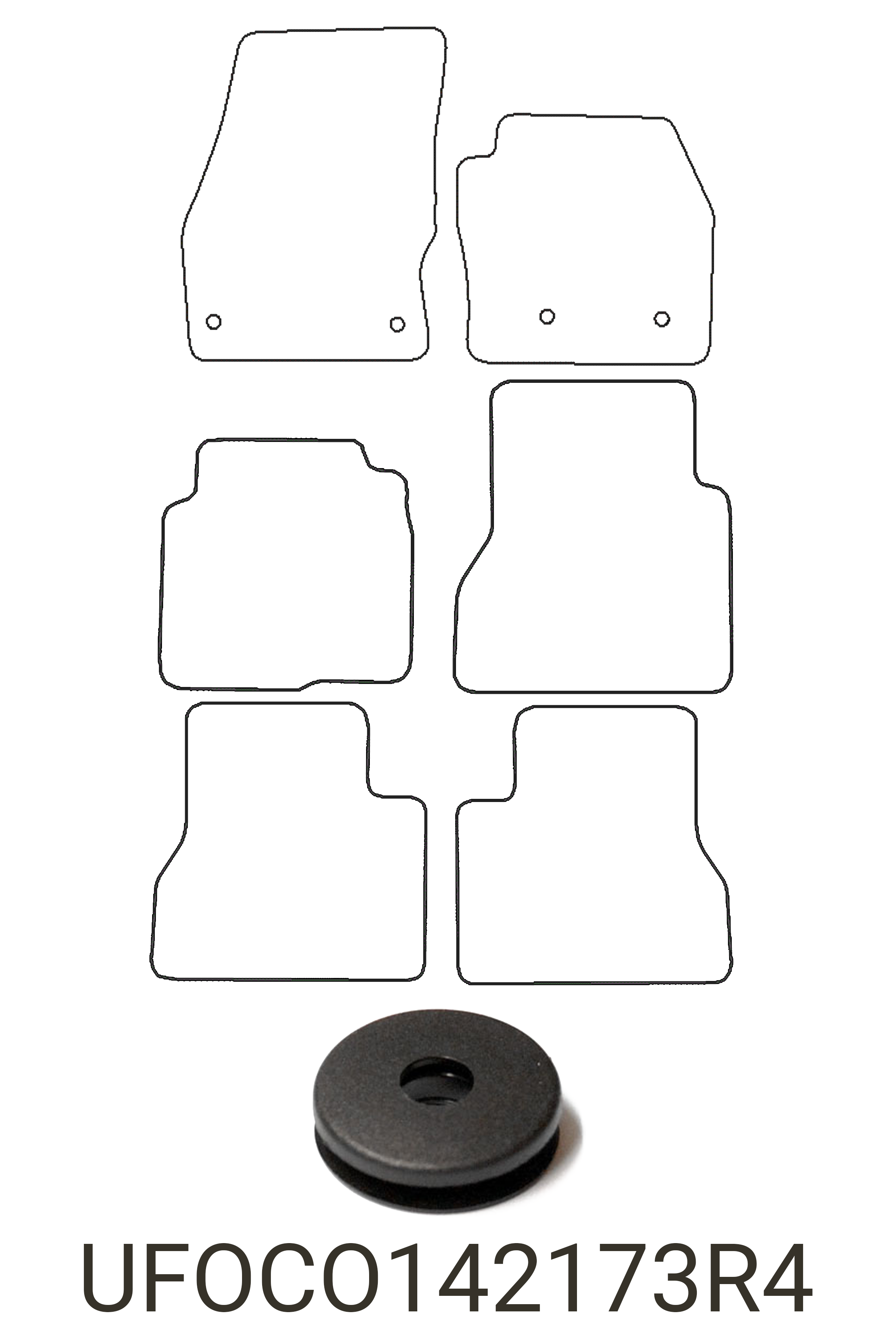 Fits Ford Grand Tourneo Connect LWB 2014-2024 Rubber Mats