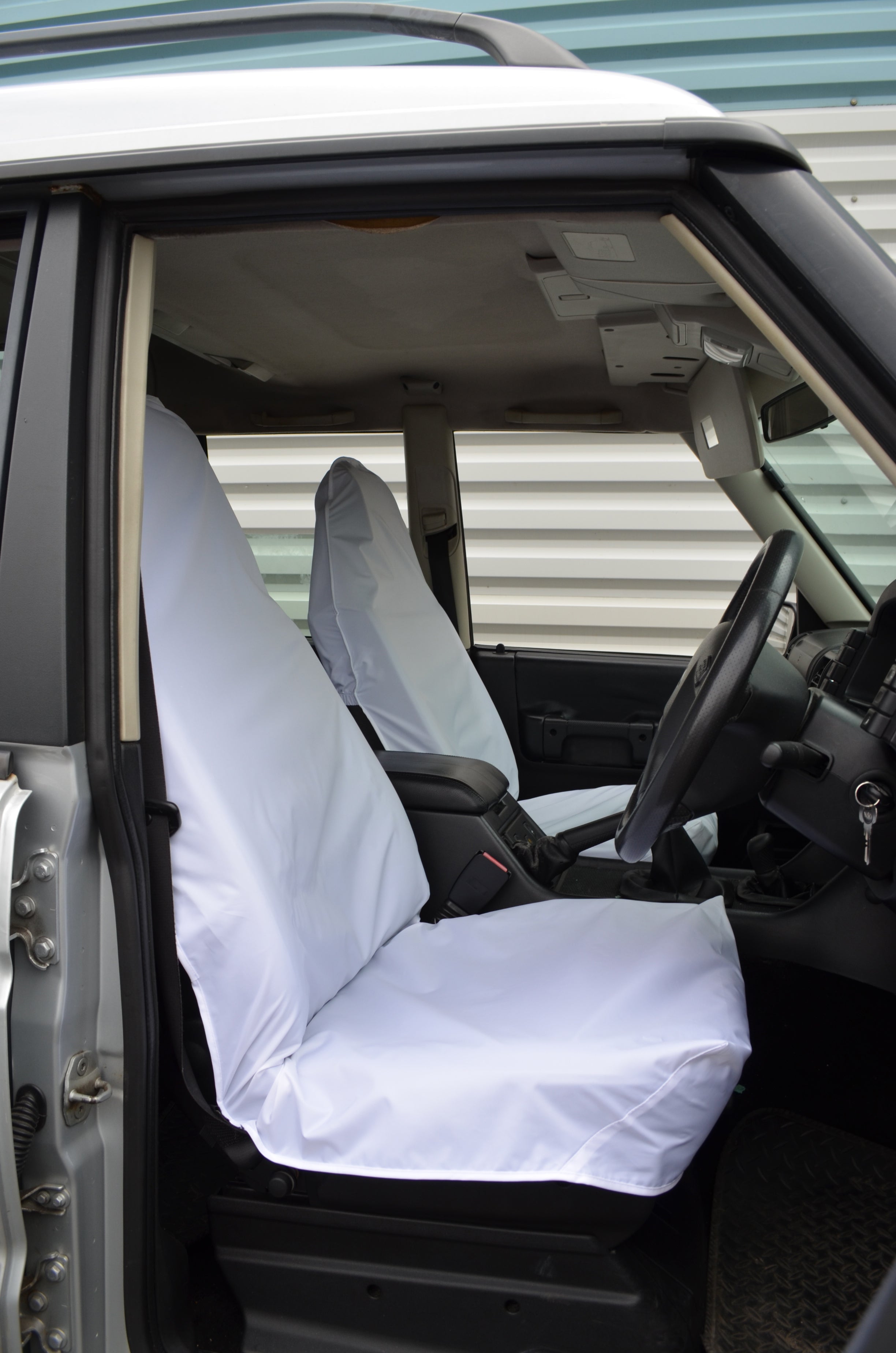 Universal Car & Van Seat Cover White / Front Pair Turtle Covers Ltd