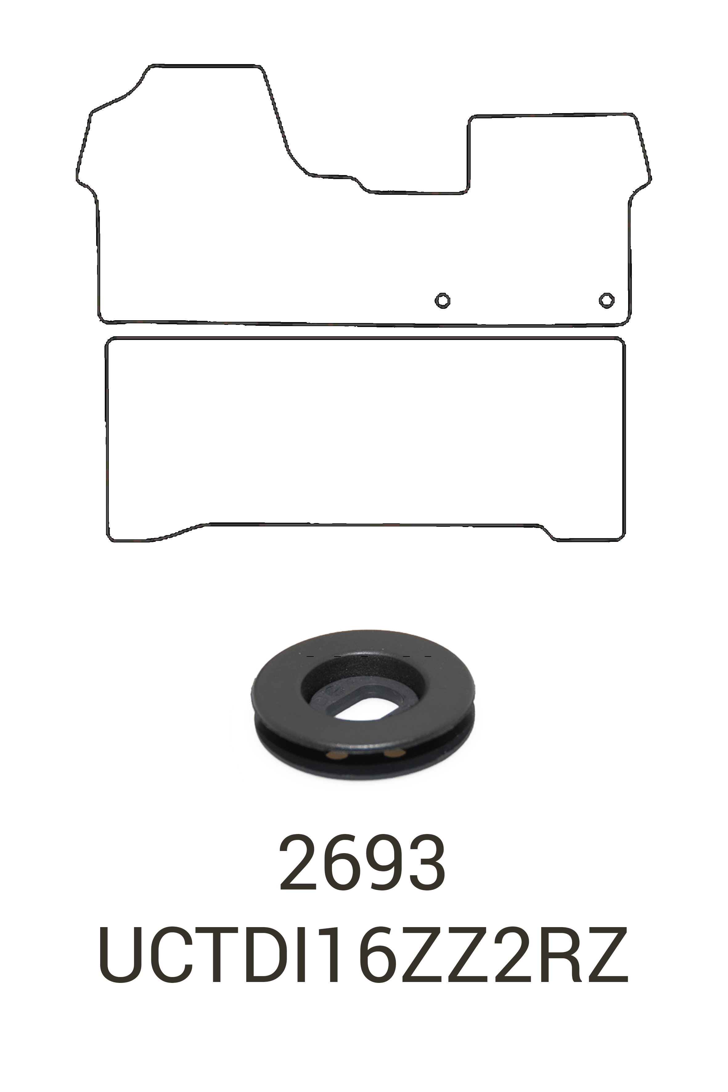 Citroen Dispatch 2016+ Tailored Front & Rear Crew Cab Rubber Mats