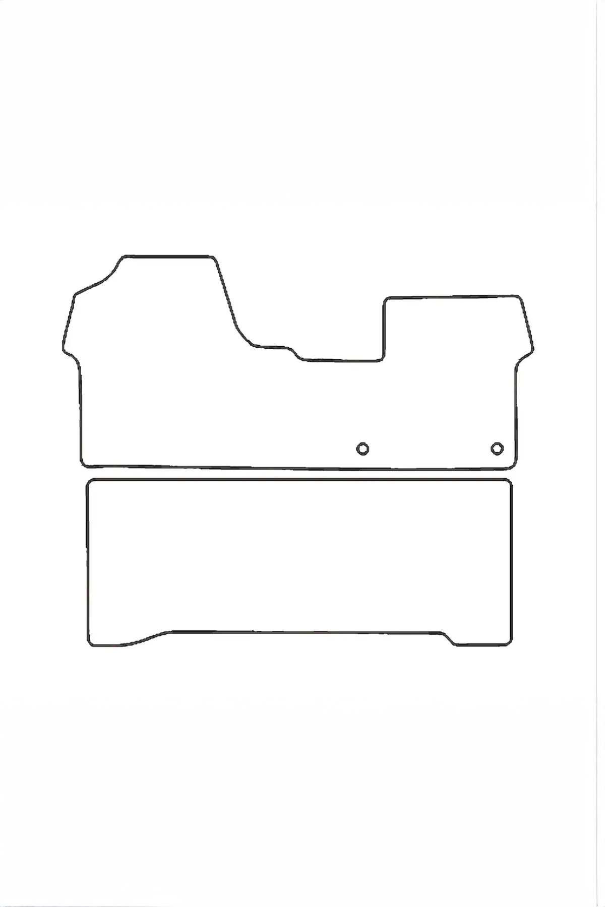 Fits Vauxhall Vivaro 2019+ Front & Rear Crew Cab Rubber Mats