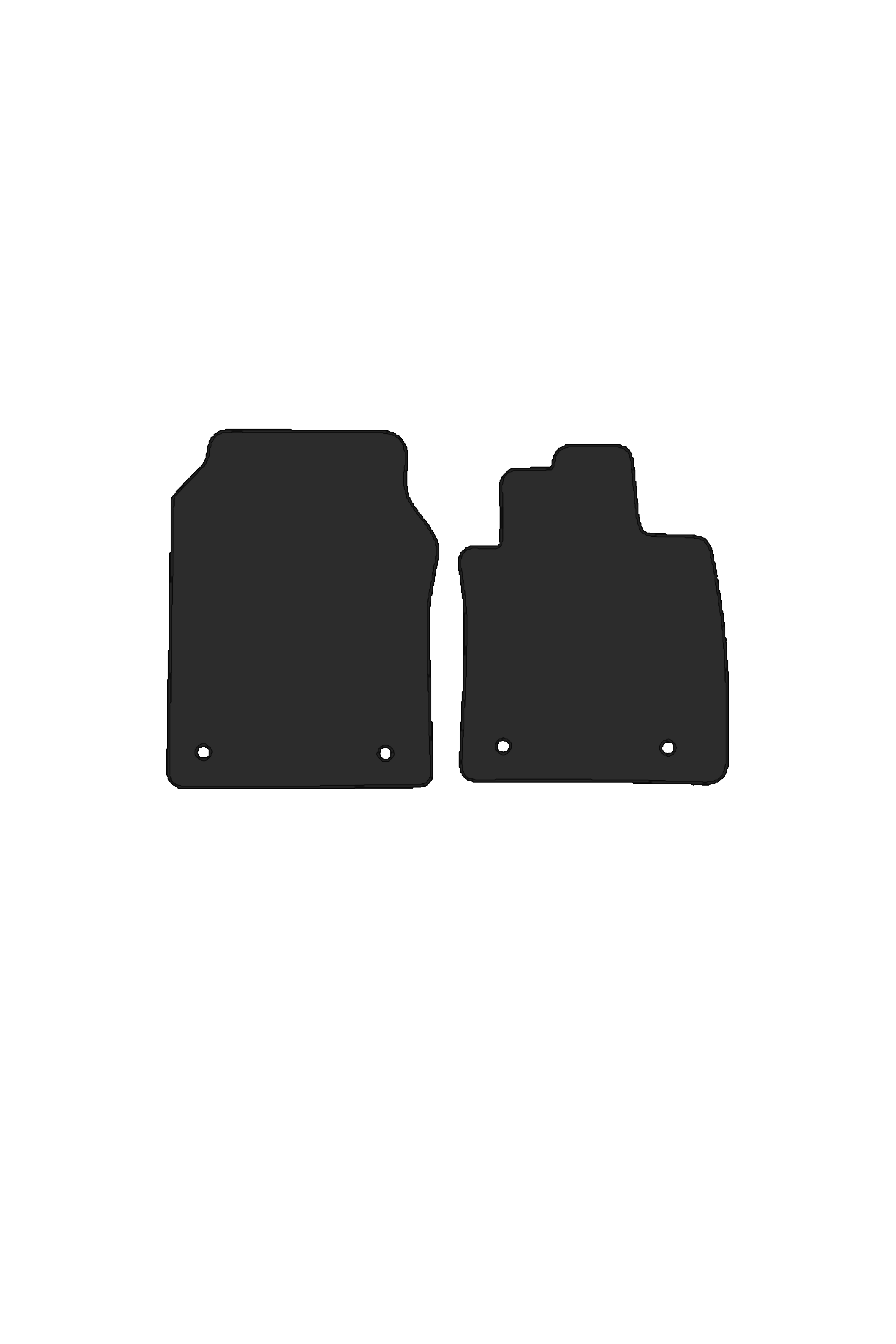Fits Ford Courier 2023+ Rubber Mats