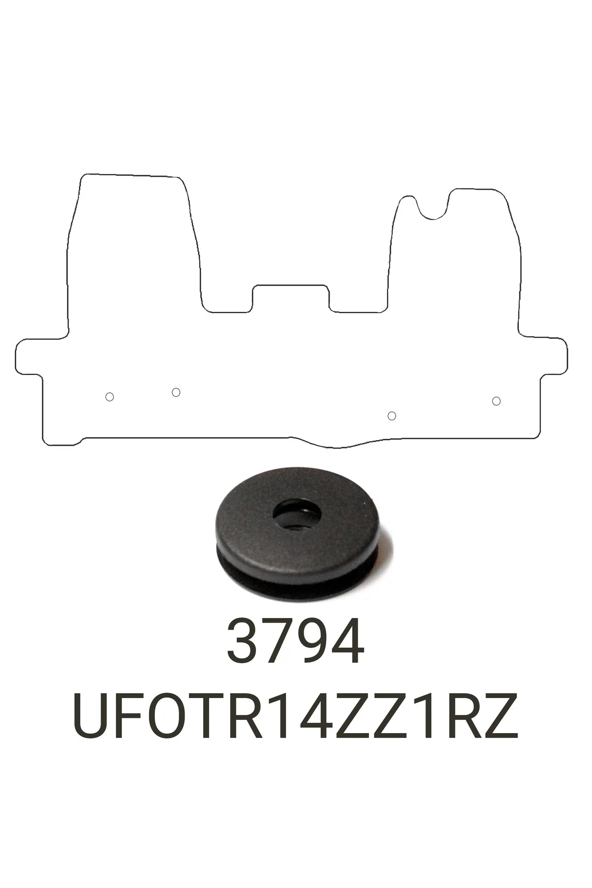 Fits Ford Transit 2020+ Front Rubber Mats