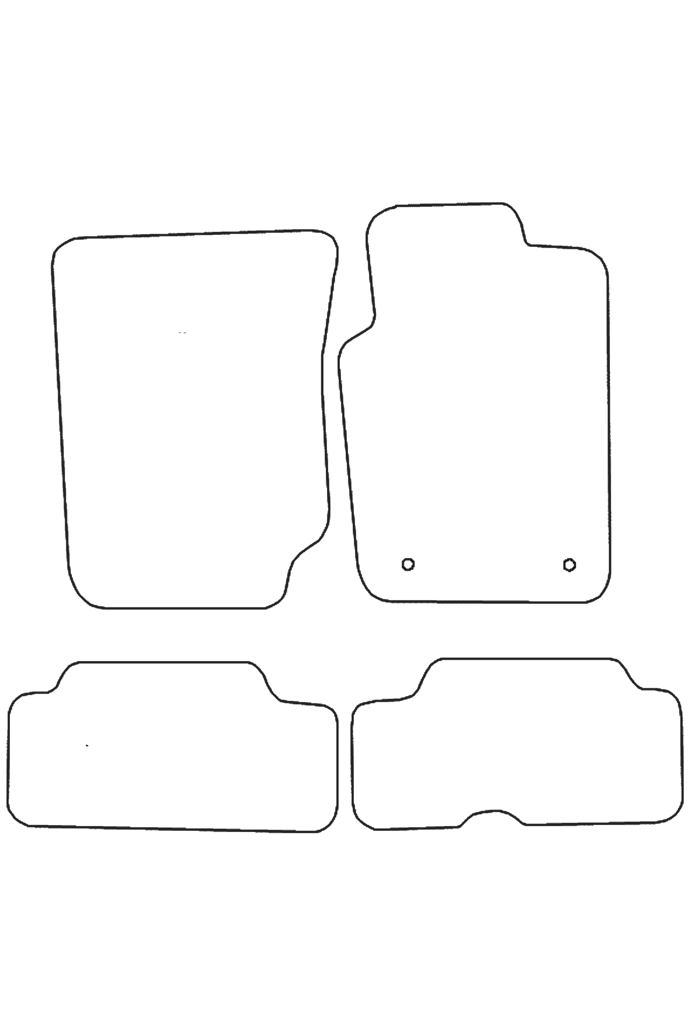 Mitsubishi L200 2006-2015 Tailored Front & Rear Rubber Mats