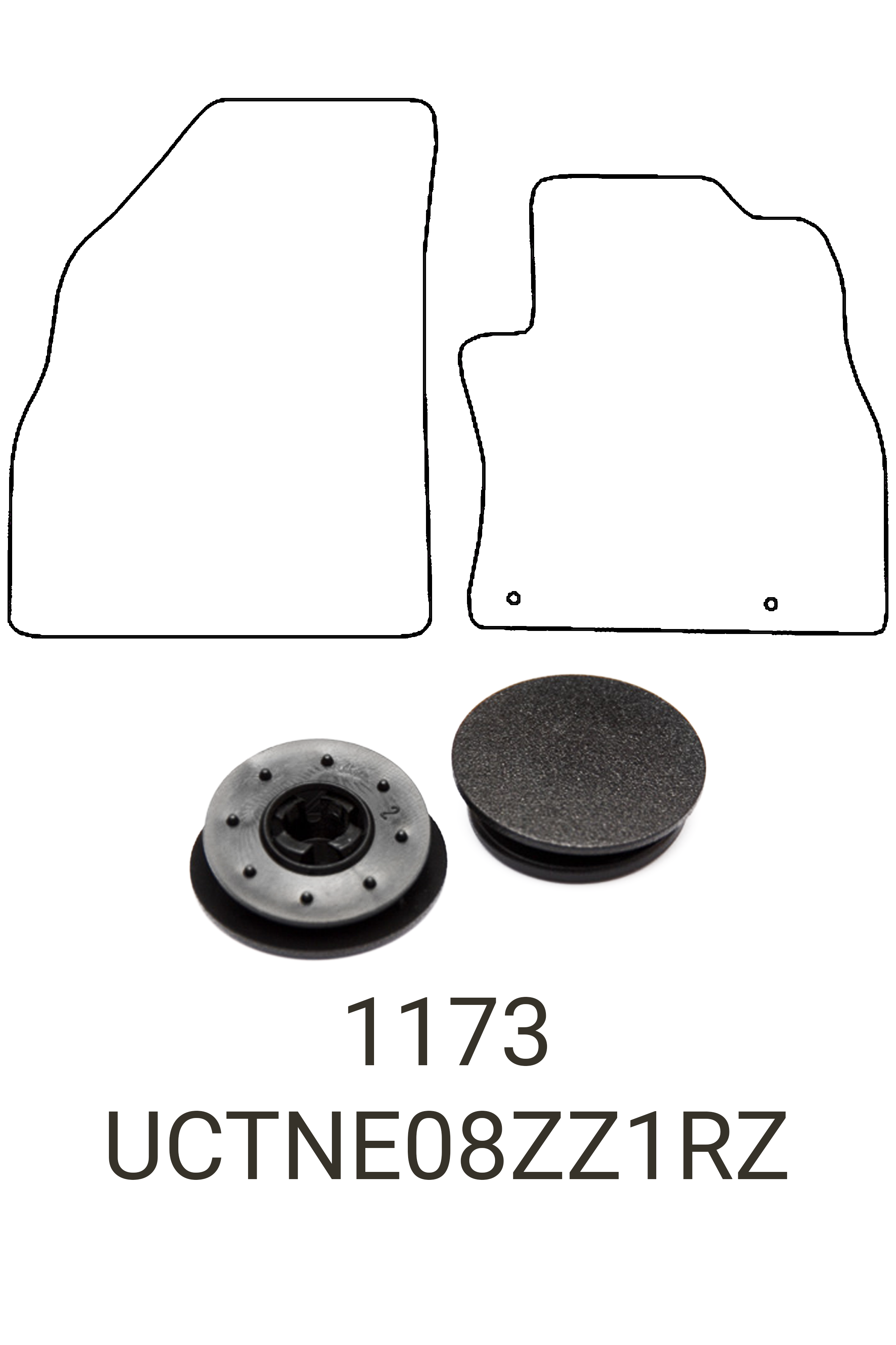 Fits Citroen Nemo 2008+ Front Rubber Mats