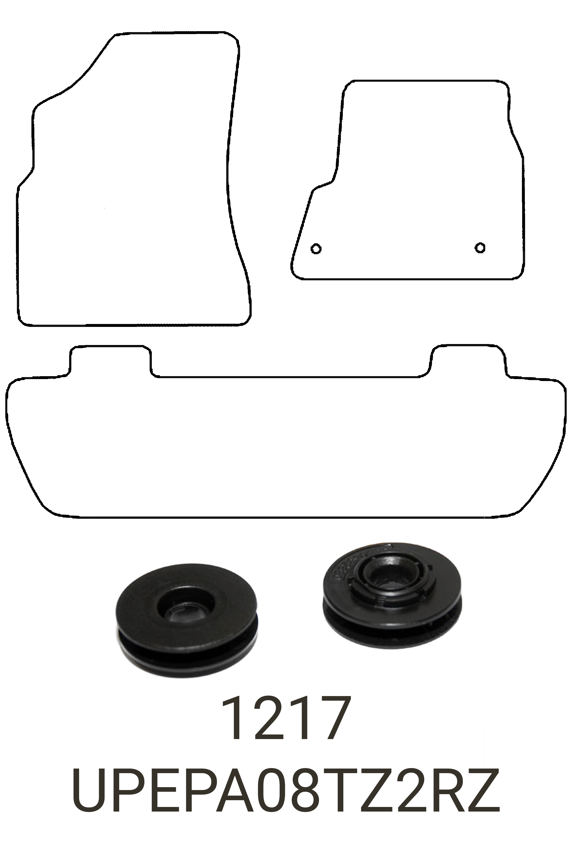 Fits Peugeot Partner 2008-2018 Rubber Mats