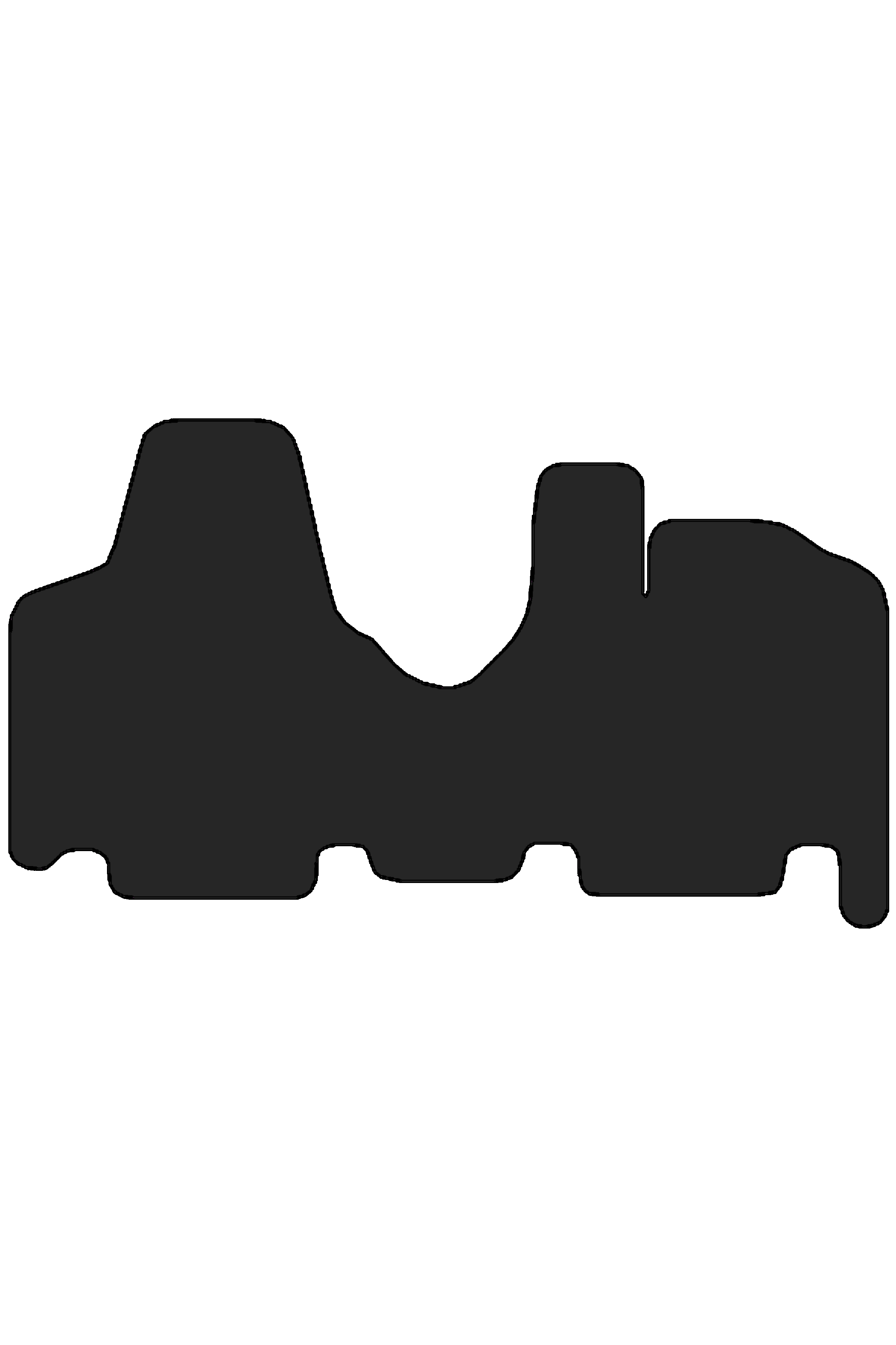 Citroen Dispatch (2007-2016) Tailored Heavy Duty Rubber Front Van Floor Mat – Black By EZYCARE