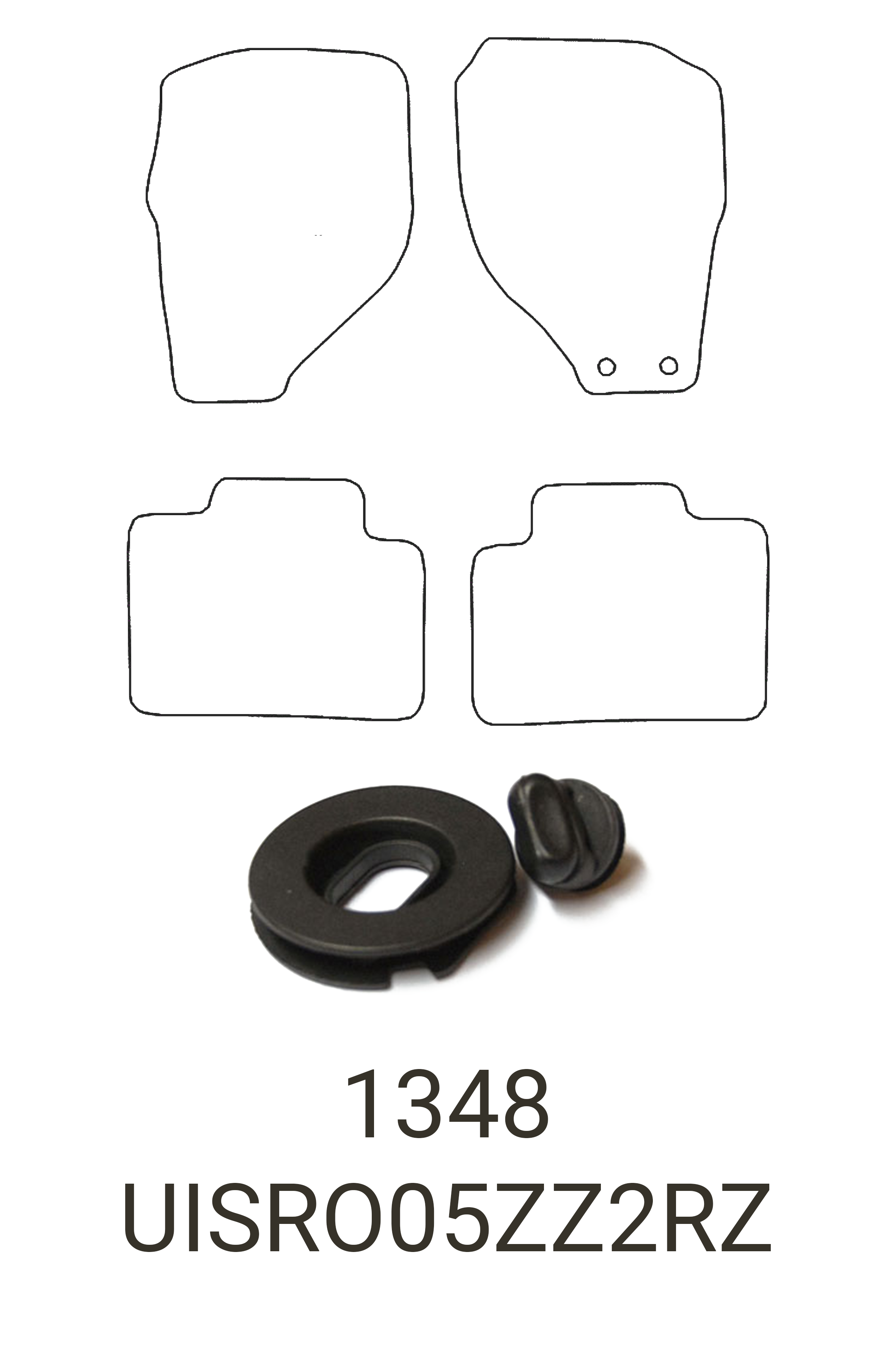 Fits Isuzu Rodeo 2005-2012 Front & Rear Rubber Mats