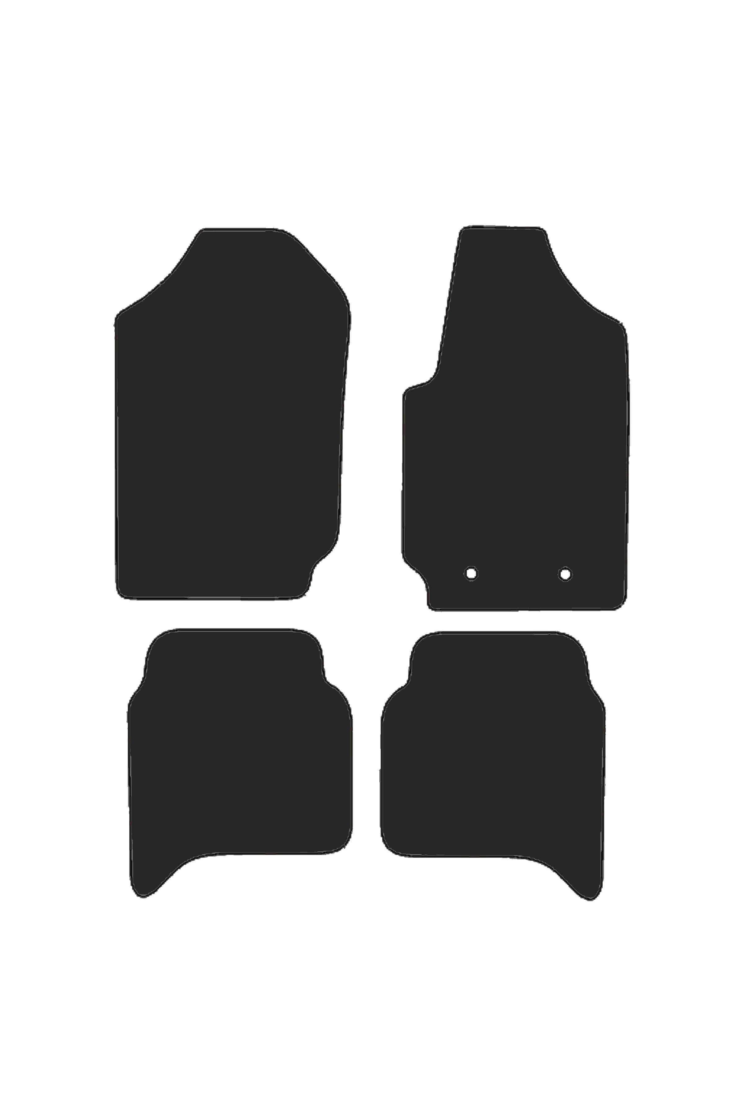 Fits Ford Ranger 2012-2022 Front & Rear Rubber Mats